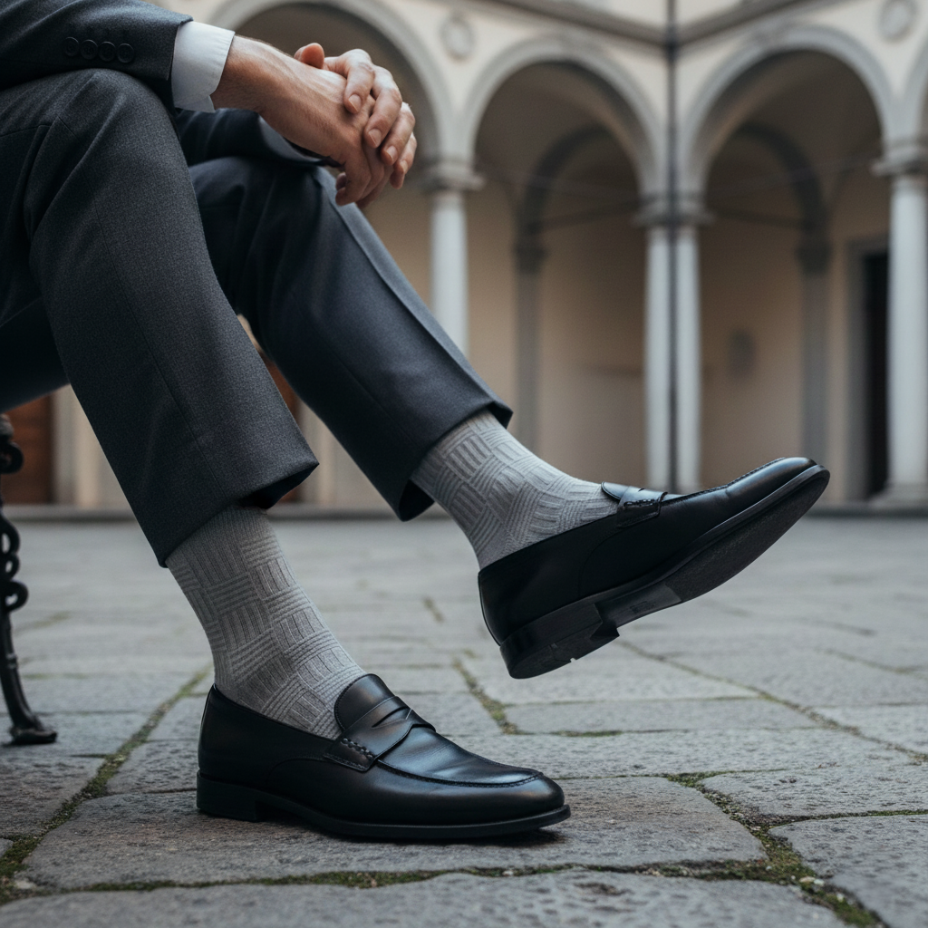 Grey formal crew socks, premium bamboo softness and comfort from The Sock Street.