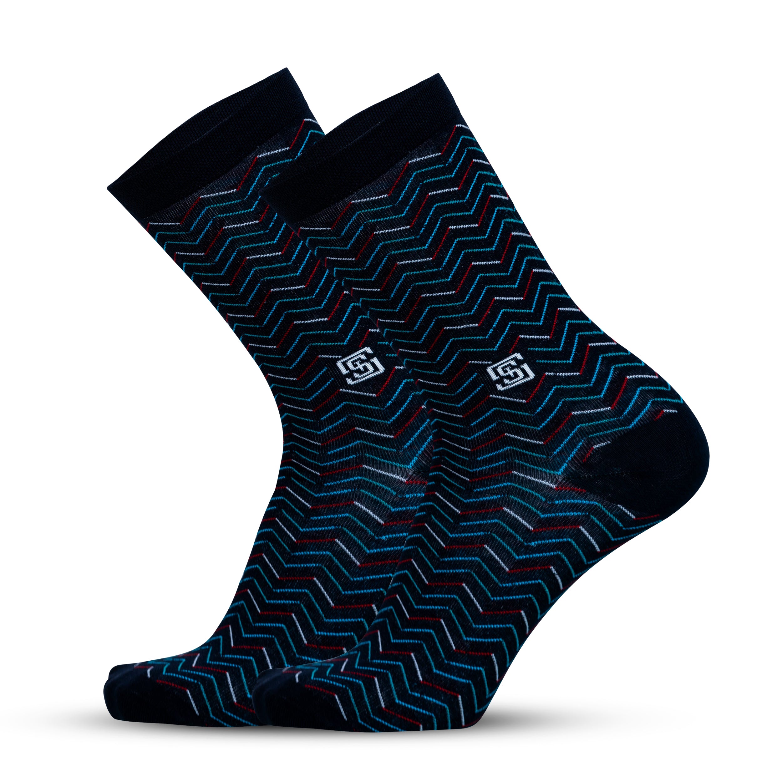 Design Zesty Crew Socks-Blue Pack of 1