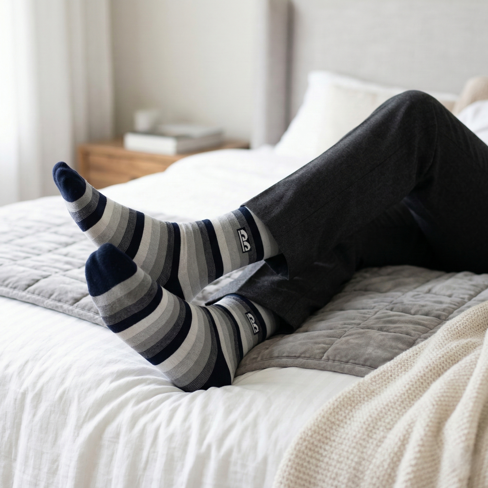 Design Everyday Crew Socks-Shadow Fade Pack of 3