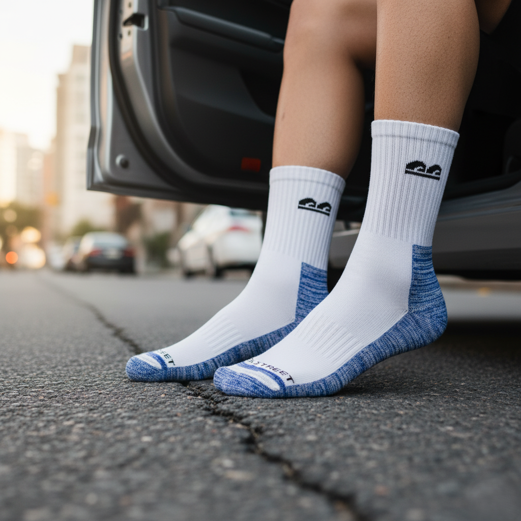 Design Tonal Texture Ultra-Smooth Crew Socks Pack of 6