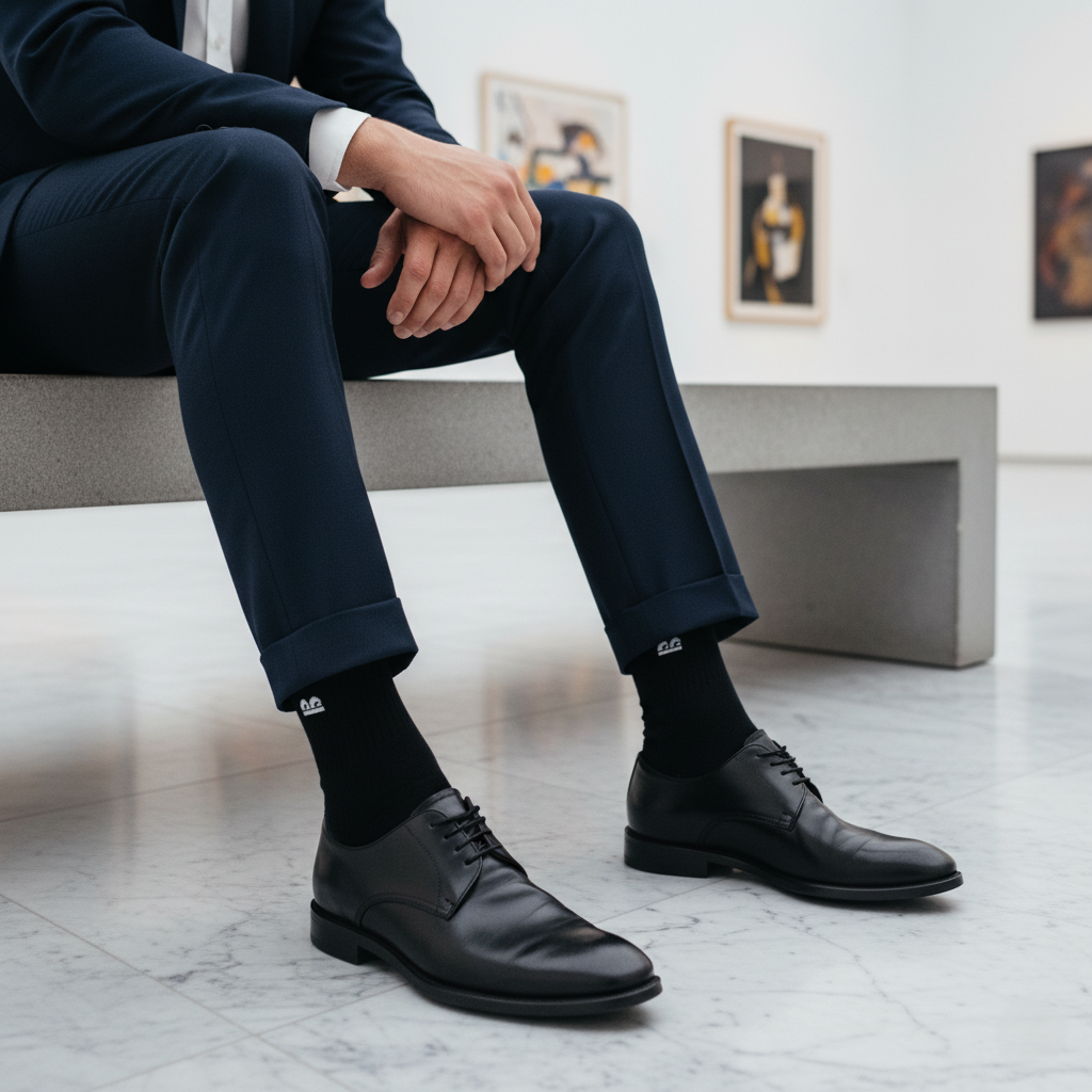 Formal Everyday Crew Socks-Black Pack of 6