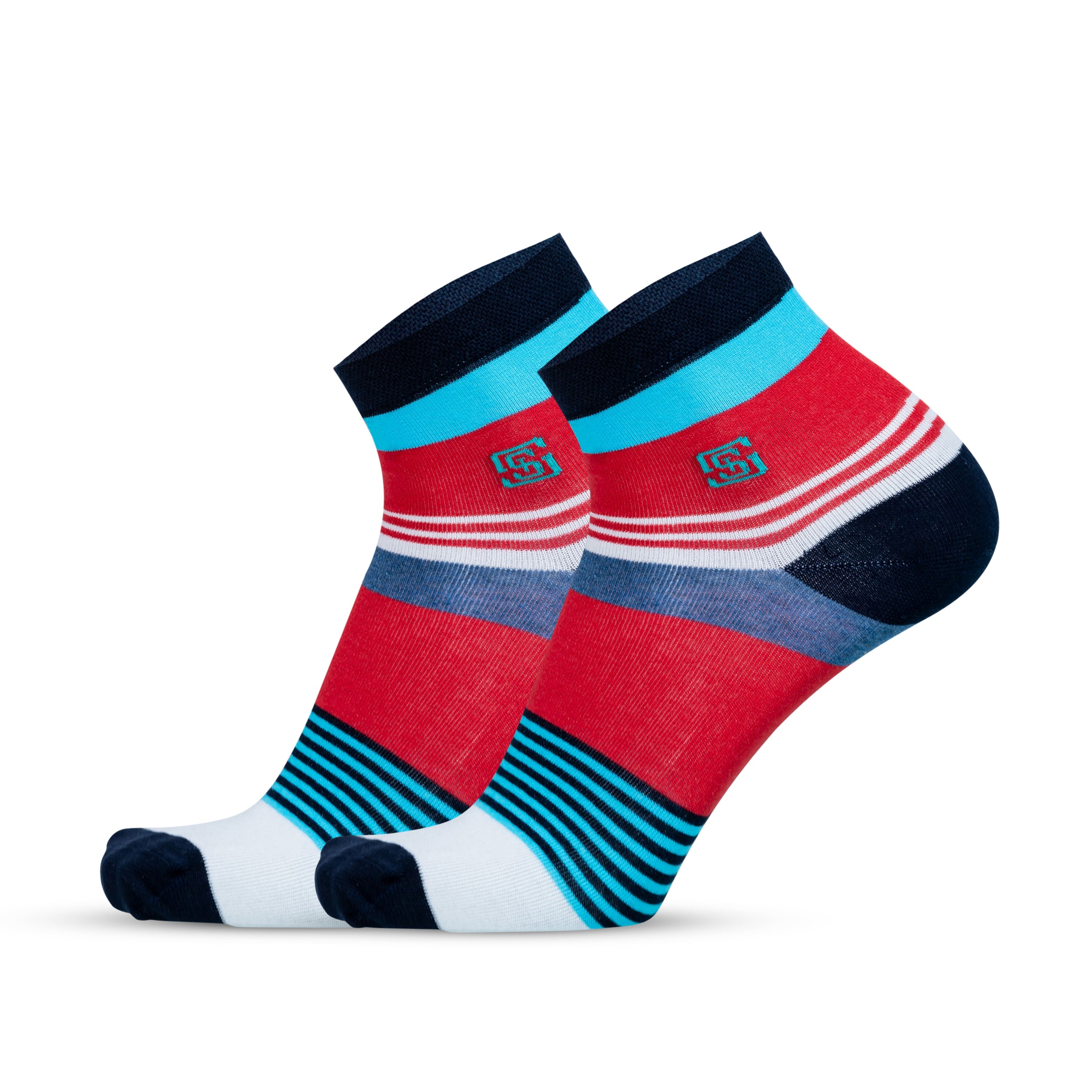Design Stripe Ultra-Smooth Ankle Socks (1 Pairs)
