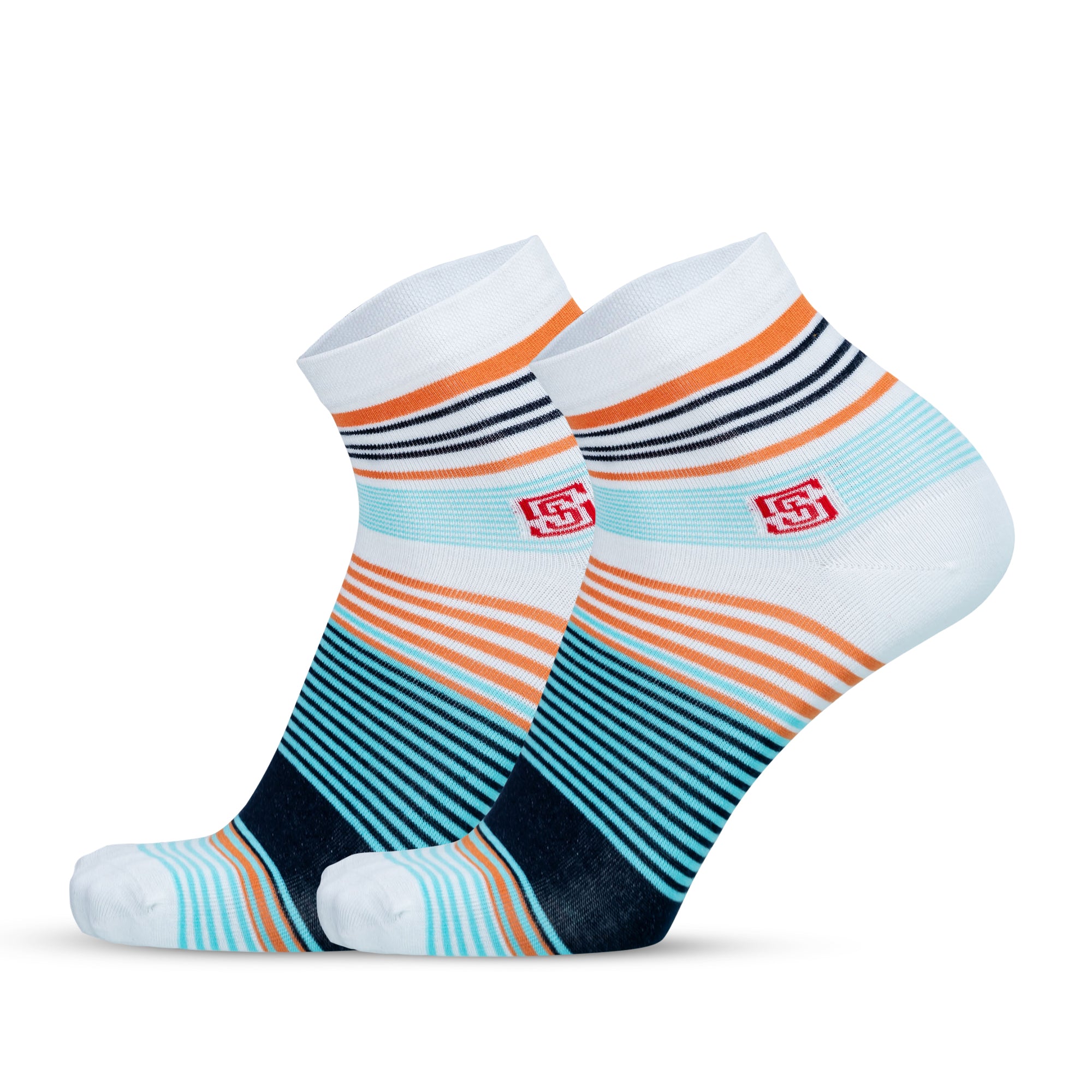 Design Stripe Whimscial Ankle Socks-Multicolor Pack of 1