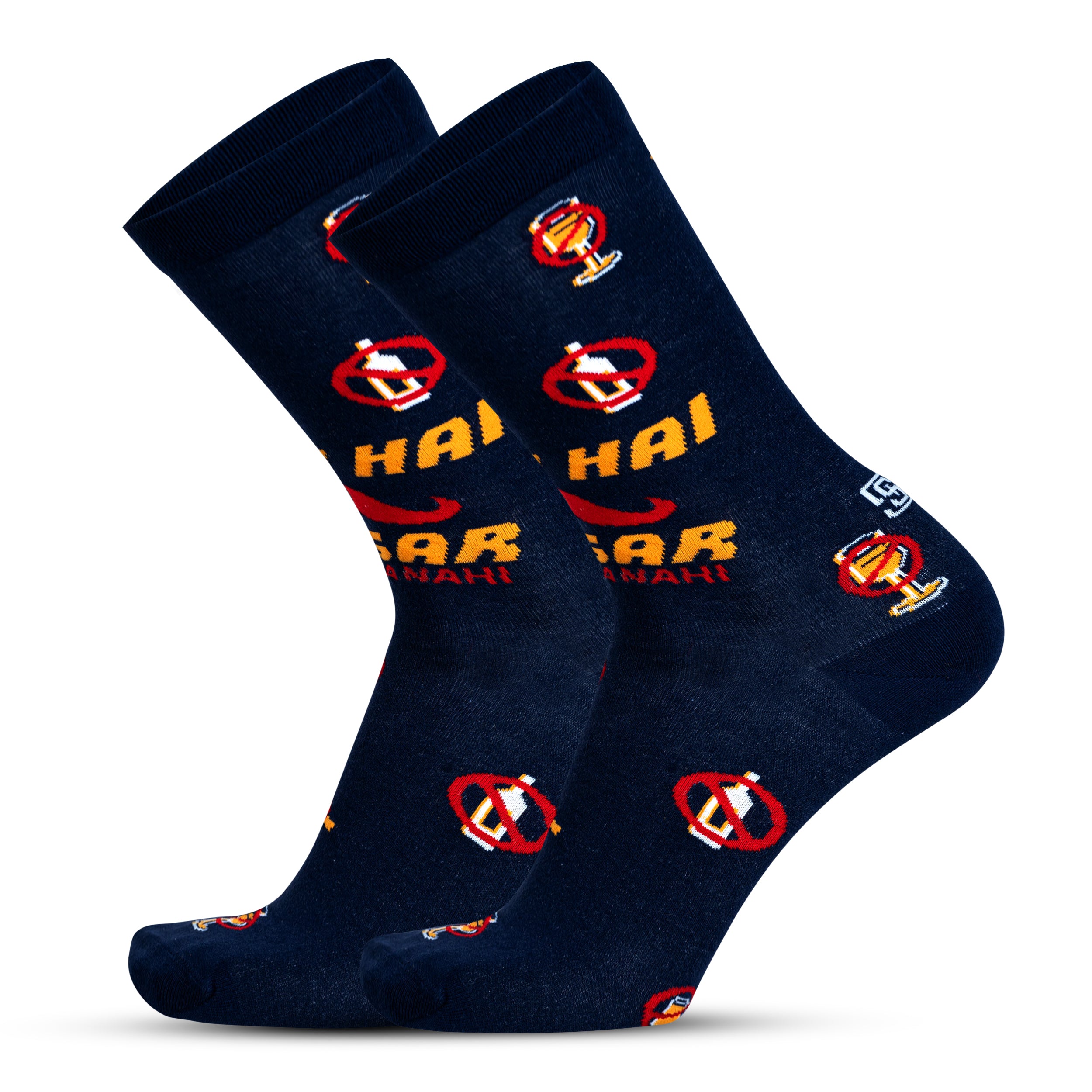 Design Quirky BHMJKN Crew Socks-Multicolor Pack of 1