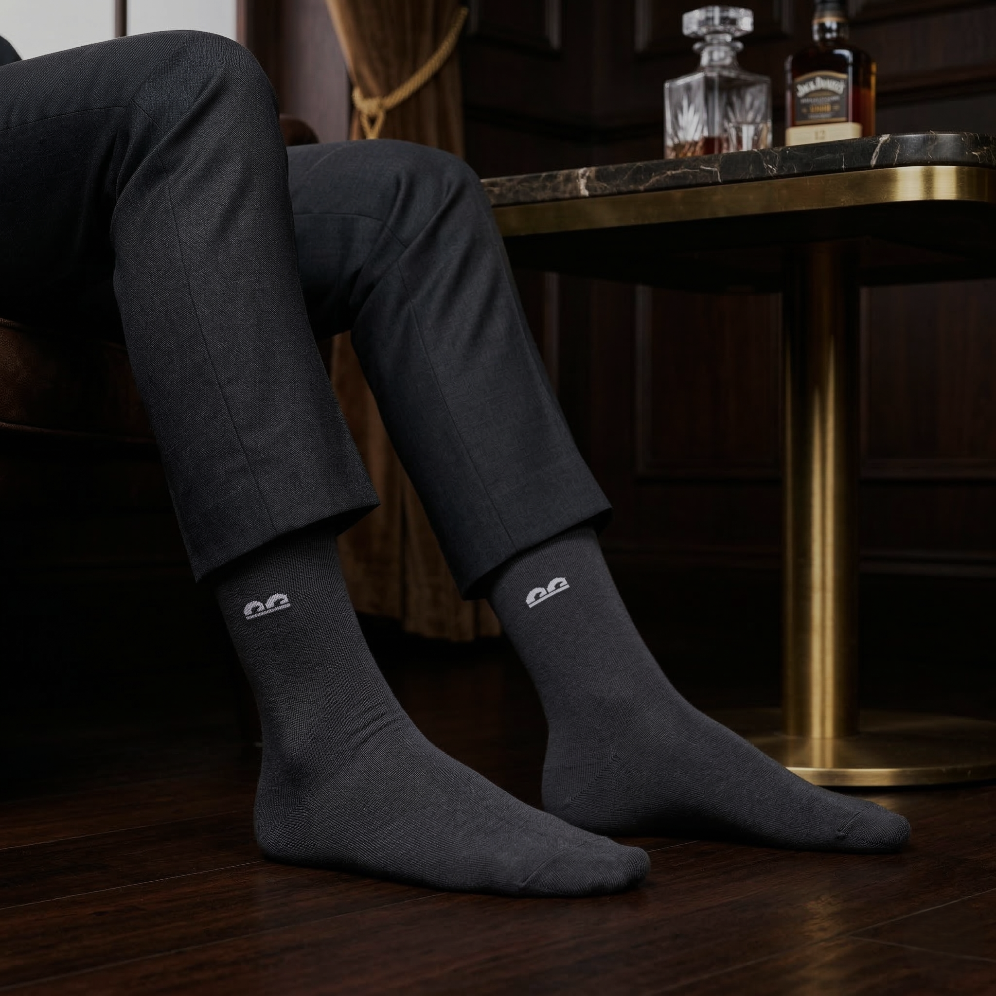 Design Everyday Crew Socks-Graphite Shift Pack of 3