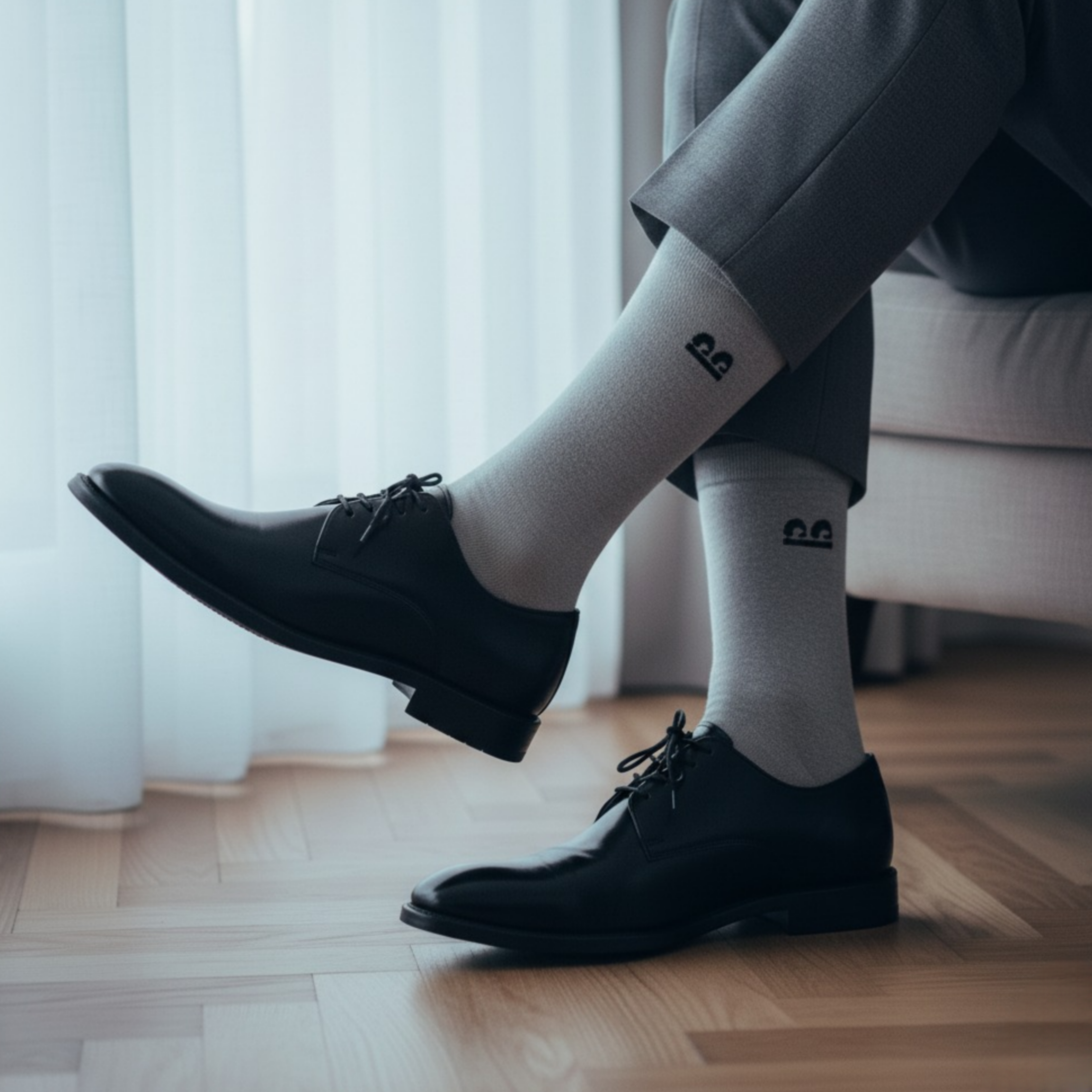 Formal Everyday Crew Socks-Studio Greys Pack of 6