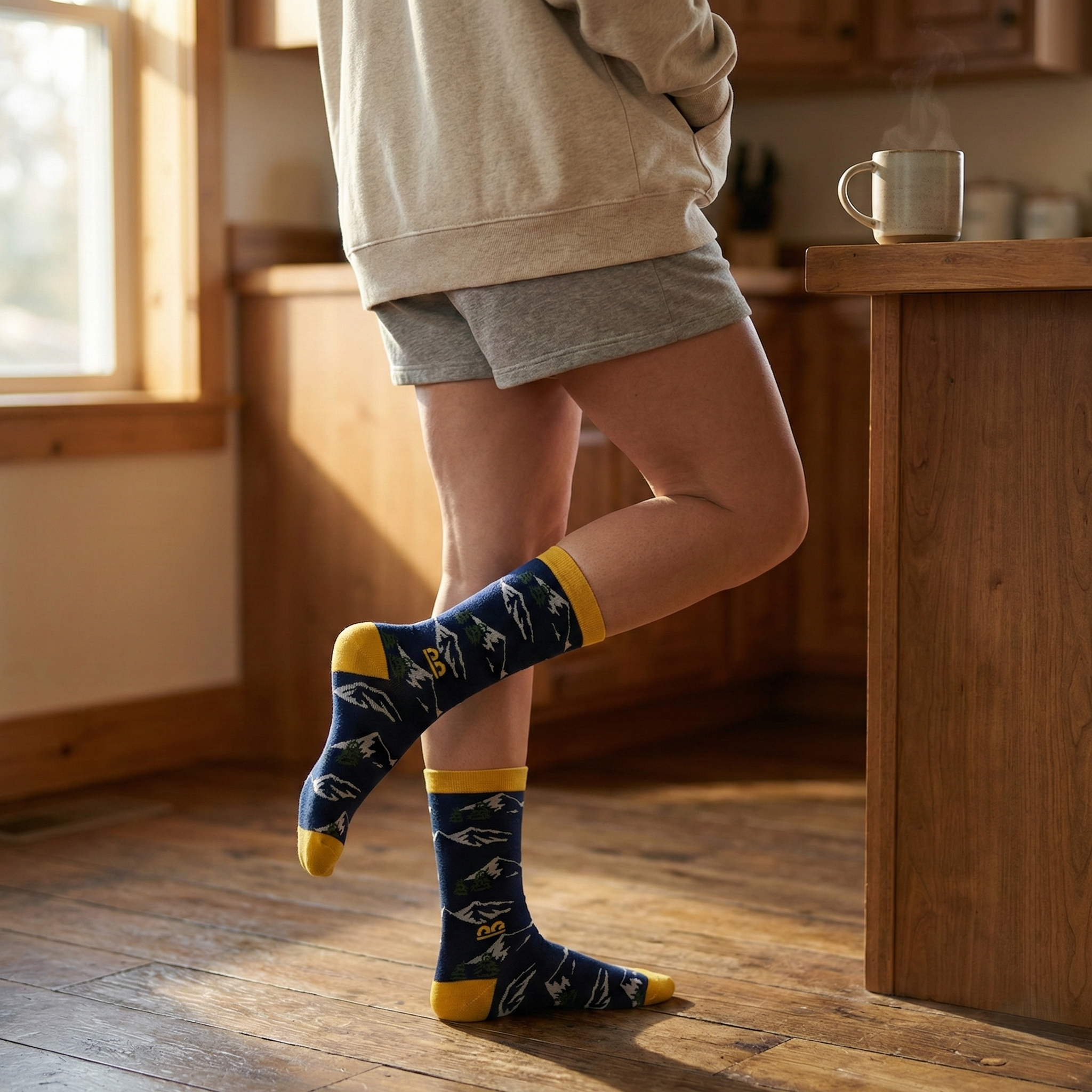 Design Happy Trails Trio Crew Socks-Multicolor Pack of 3