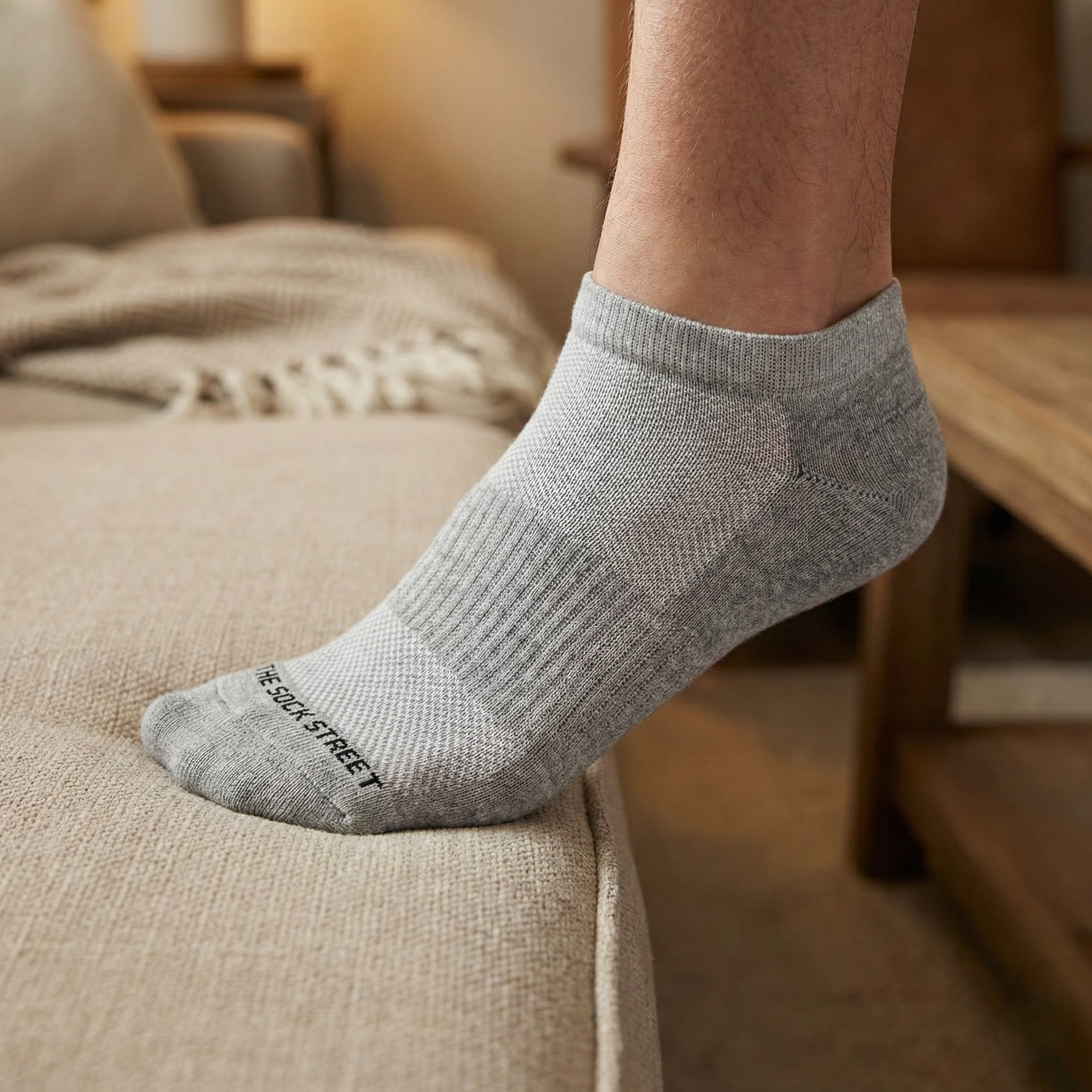 Sports Running Ankle Socks-Grey Mélange Pack of 6