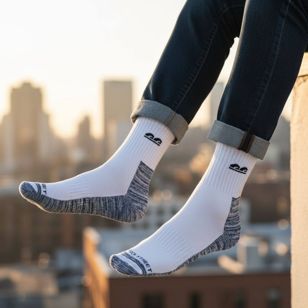 Design Tonal Texture Ultra-Smooth Crew Socks Pack of 6