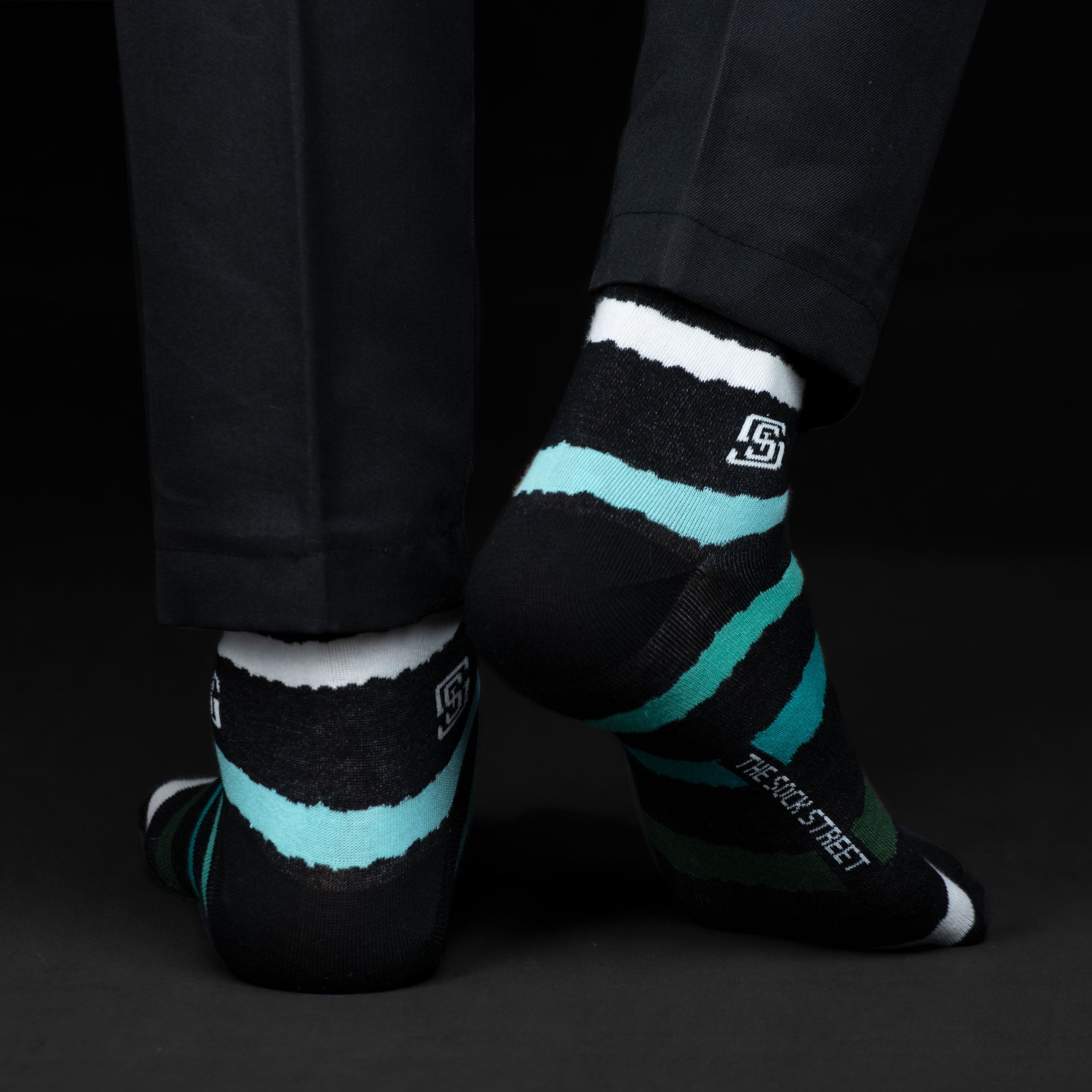 Design Multi Stripe Crew Socks-Multicolor Pack of 3