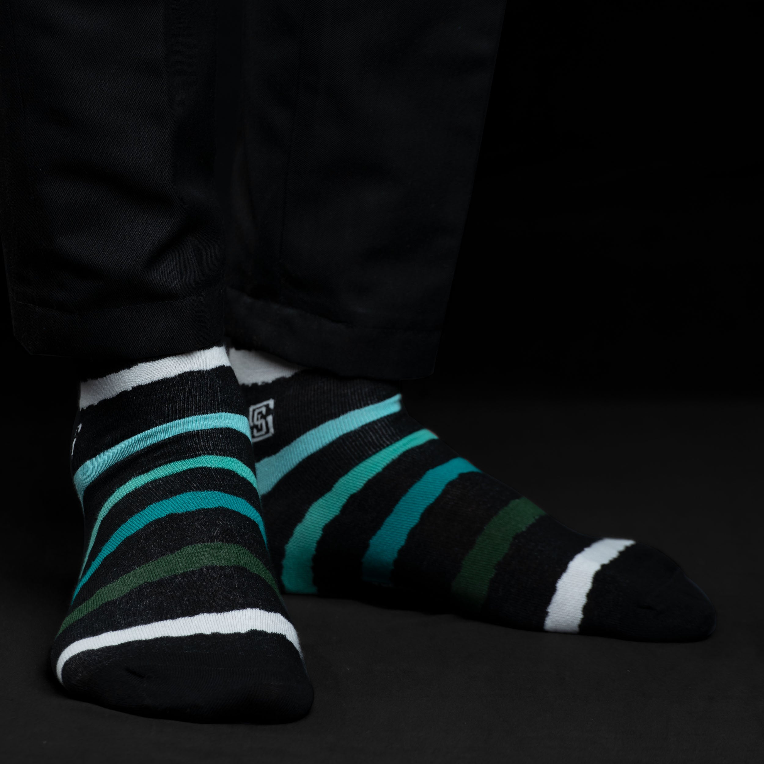 Design Multi Stripe Crew Socks-Multicolor Pack of 3