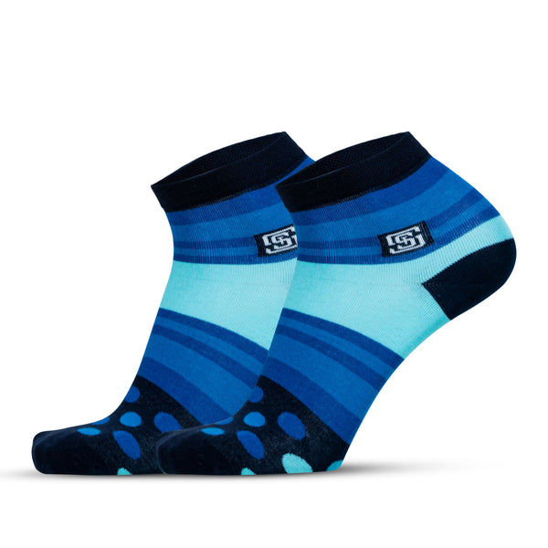 Polka Pop Men Ankle Socks- Blue (1 Pair)