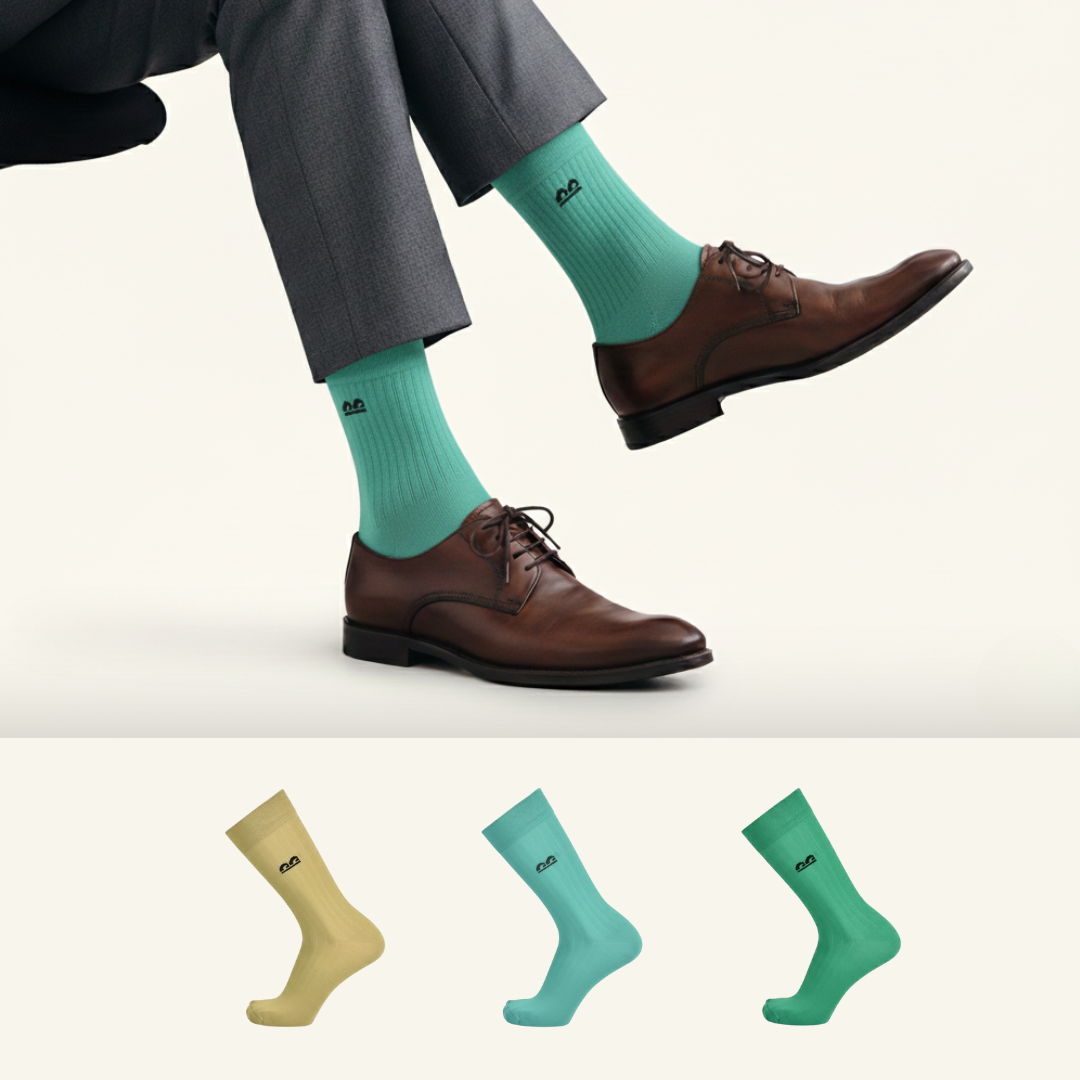 Multicolor socks collection pack of 6— assorted colors, premium cotton blend-The Sock Street.