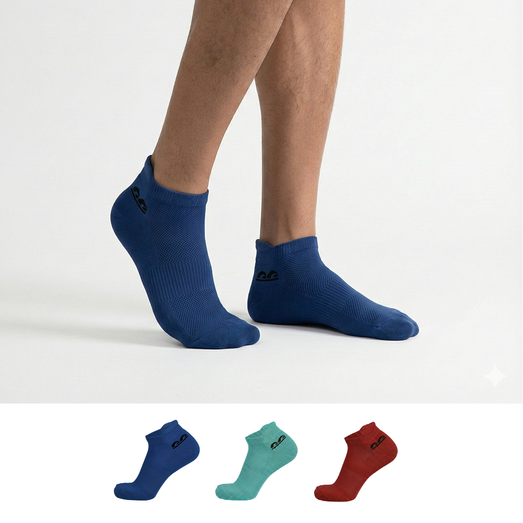 Sports Running Ankle Socks-Statement Classics Pack of 3