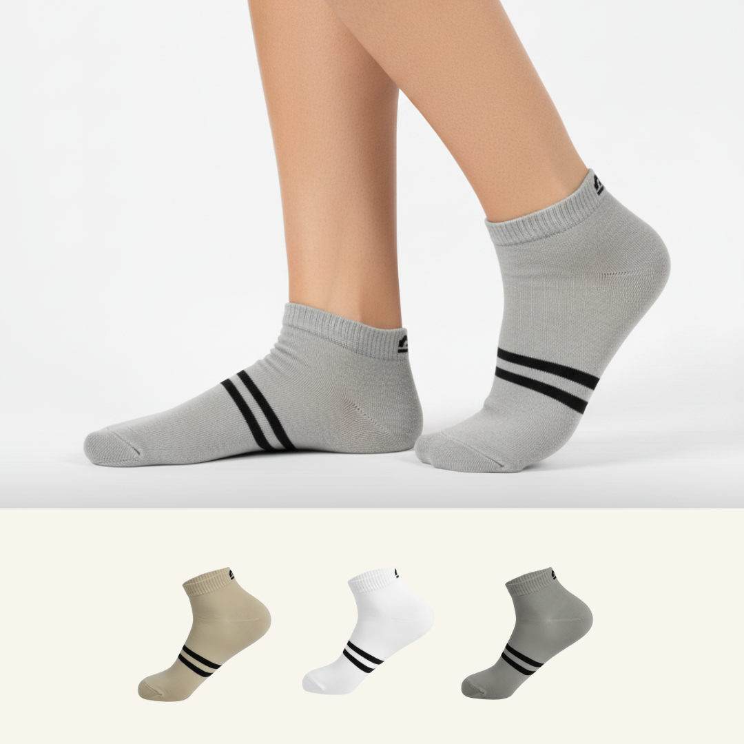 Design All Purpose Ankle Socks-Soft Trio Pack of 3
