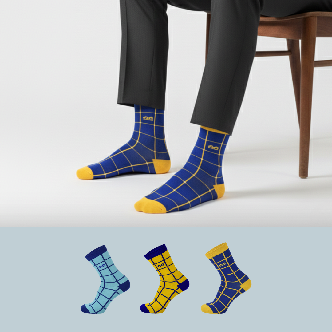 Formal Everyday Crew Socks-Coastal Sunrise Pack of 3