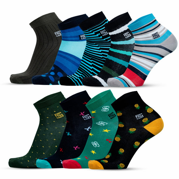 Assorted Cotton Socks - Combo Pack (9 Pair)