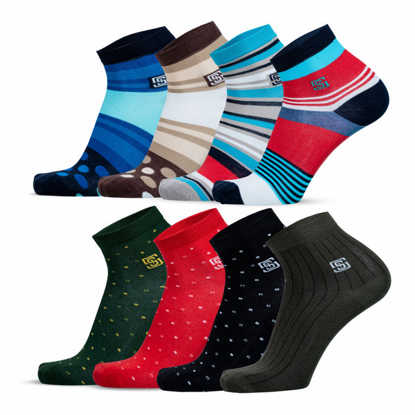 Assorted Cotton Socks - Combo Pack (8 Pair)