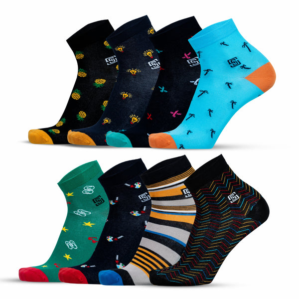Assorted Cotton Socks - Combo Pack (8 Pair)