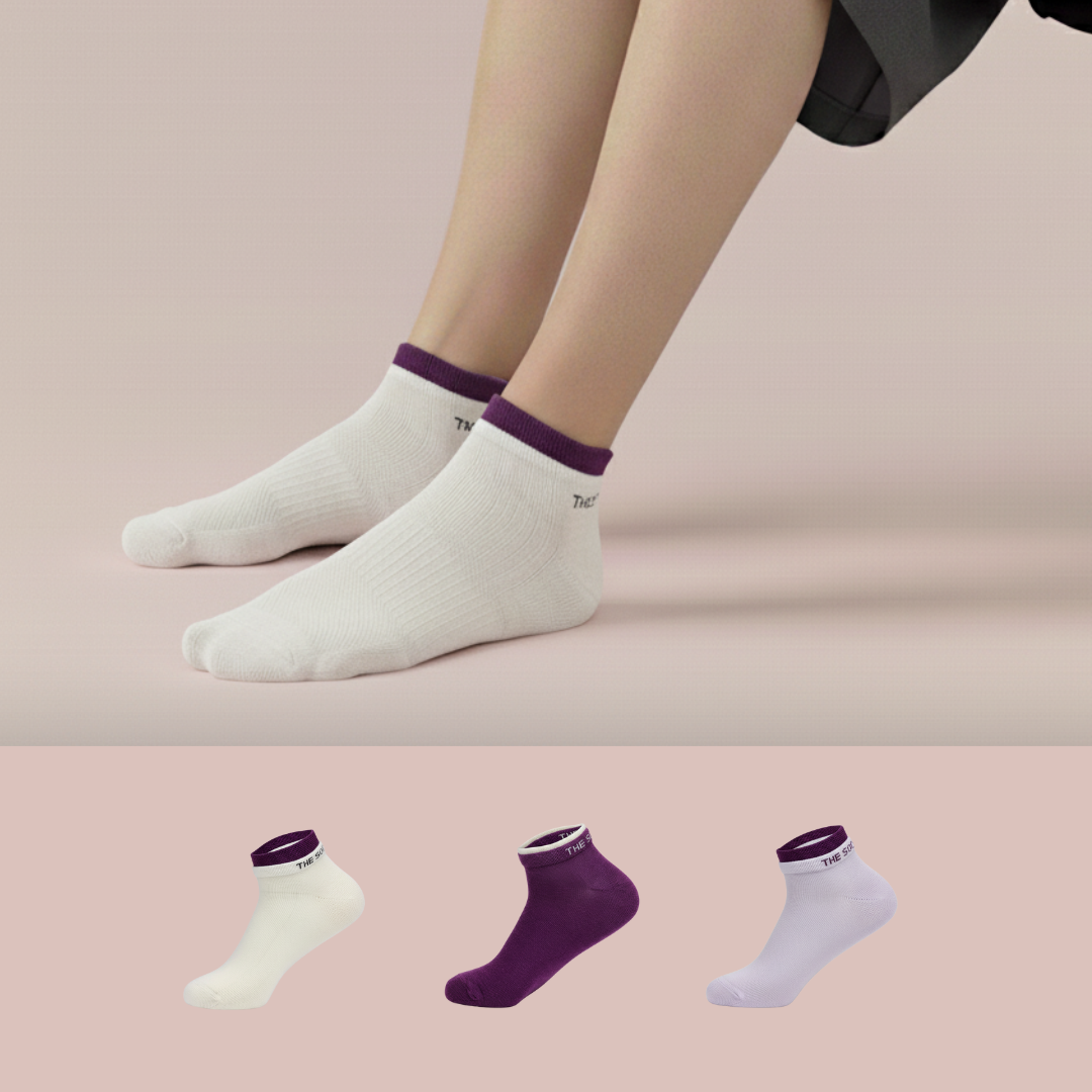 sports-all-purpose-ankle-socks-multicolor-pack-of-3, soft cotton comfort witth vibrant colors - The Sock Street.