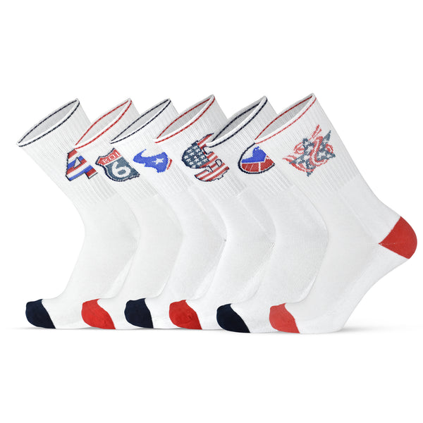 USA Theme Cotton Socks (6 Pair)