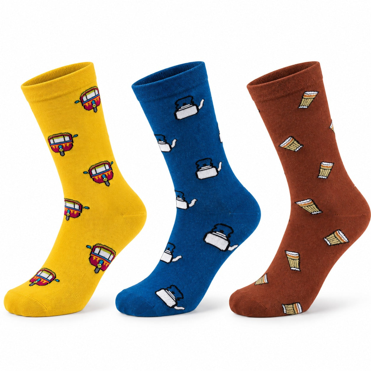 Tuk-Tuk & Tea Pack Of 3-Crew Socks