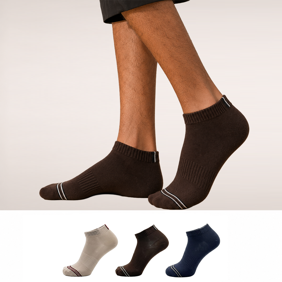 Design All Purpose Coastal Stripe Ankle Socks (Pack of 3)