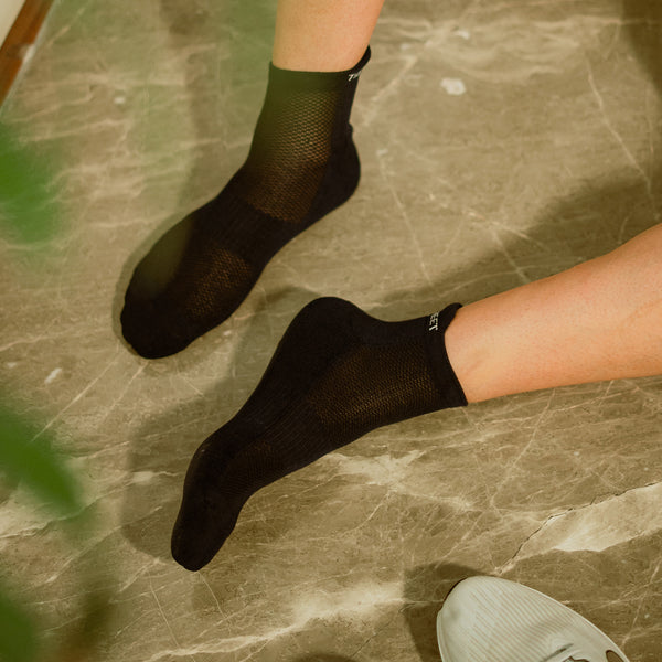 Bamboo Low Ankle Socks- Black (3 Pair)