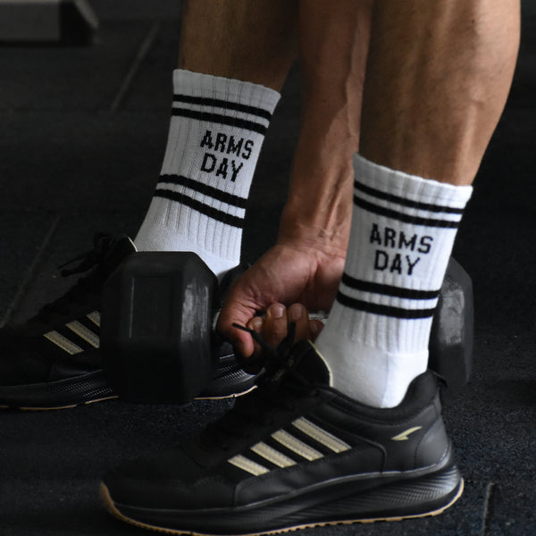 GYM Crew White Socks (5 Pair)