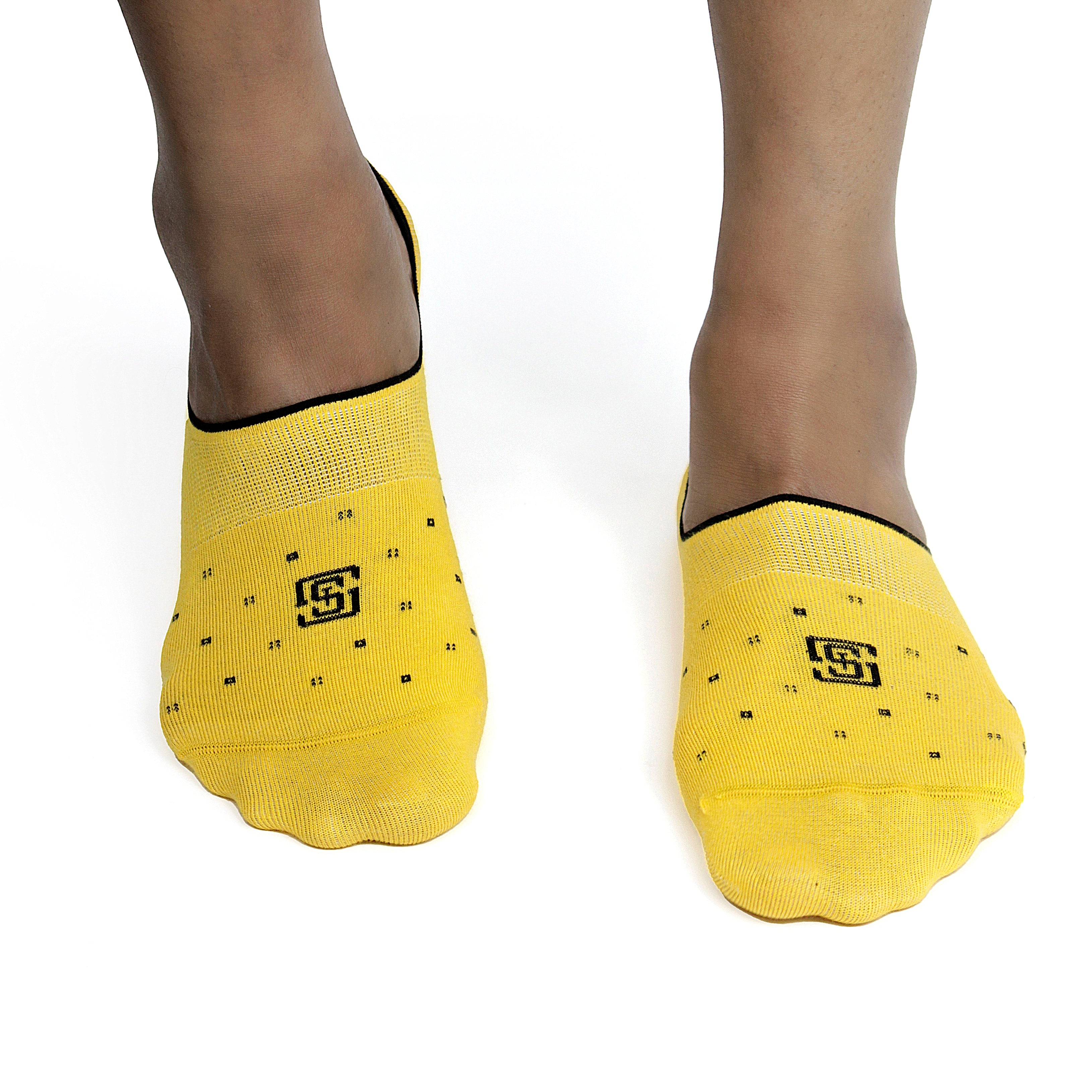 Design Specticals Charm No Show Socks-Yellow Pack of 1