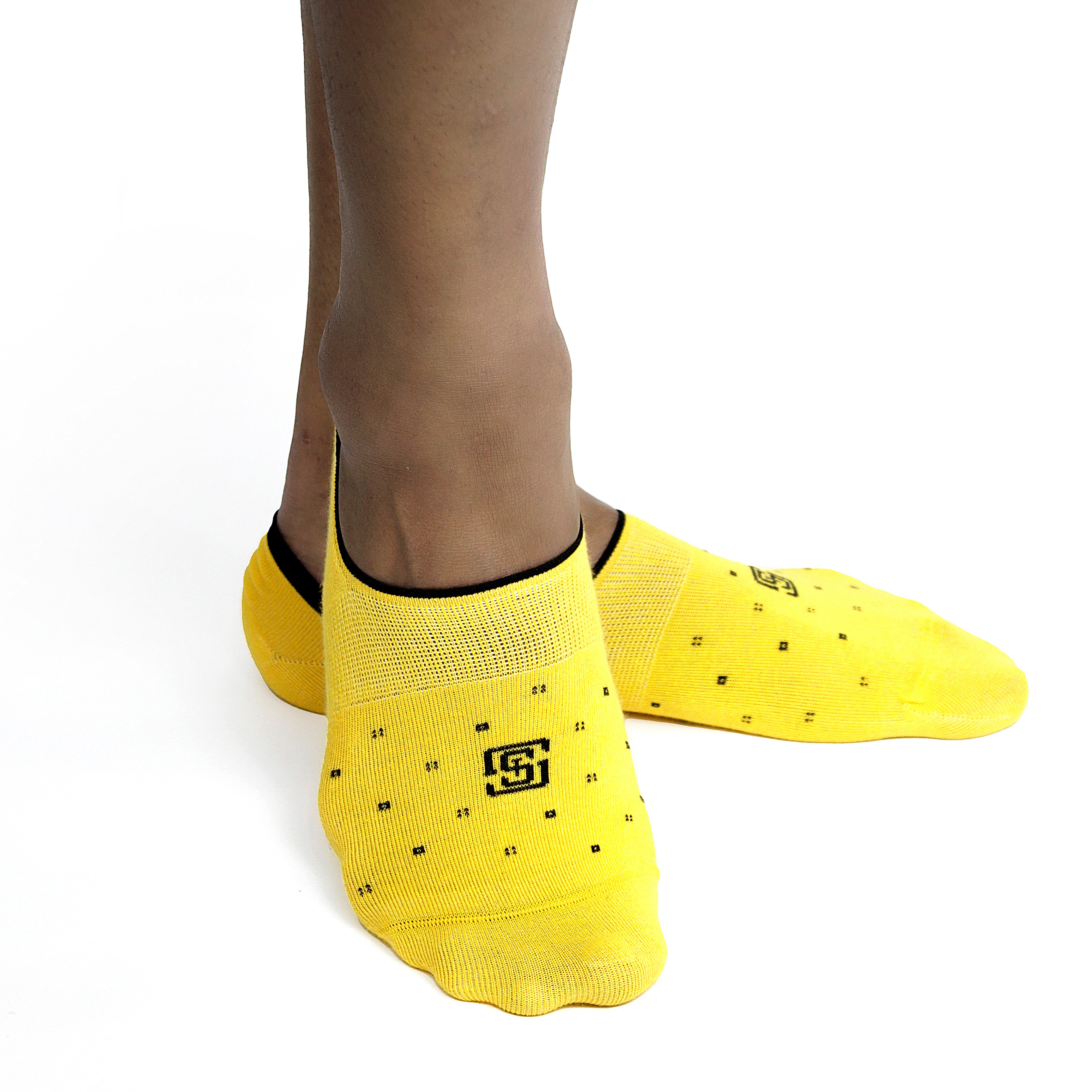 Design Specticals Charm No Show Socks-Yellow Pack of 1