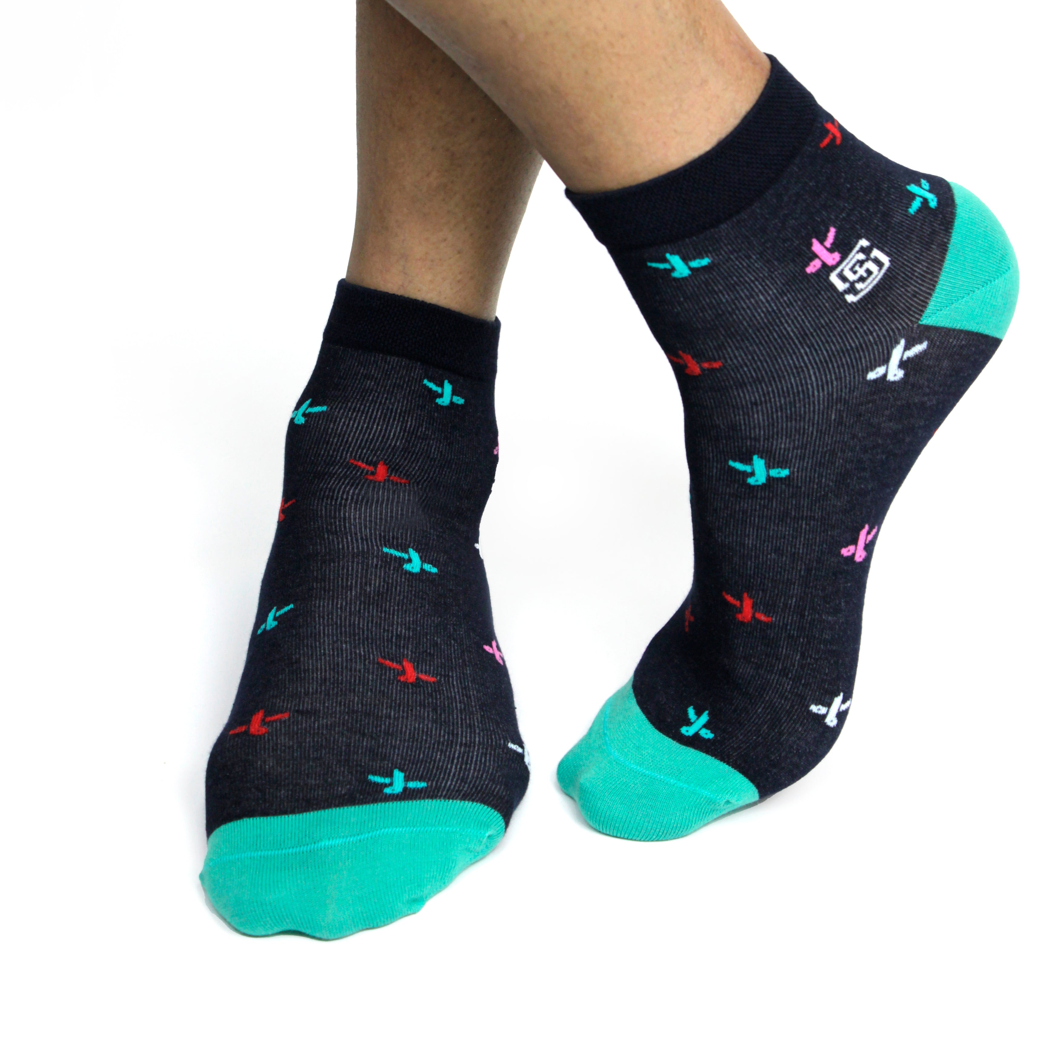 Design Artisanal Scissors 
 Ankle Socks-Multicolor Pack of 1
