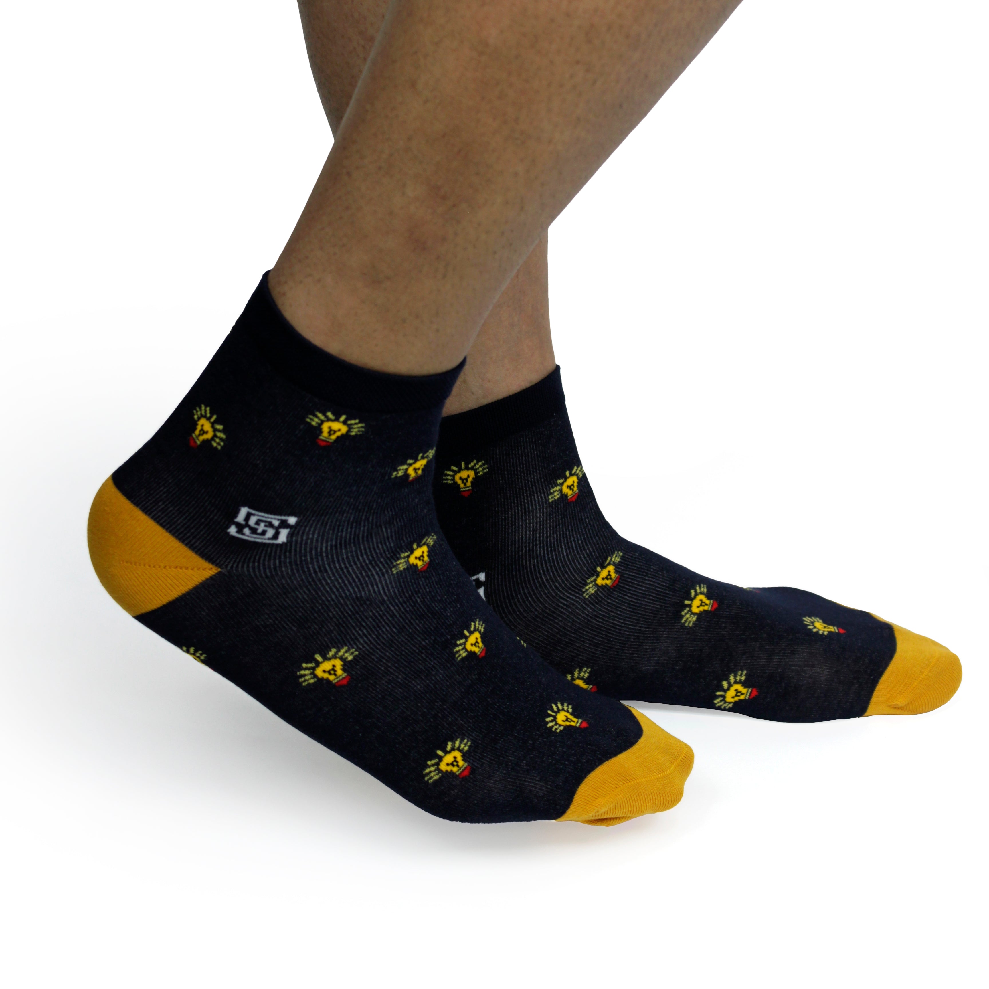 Design Artisanal Watt On 
 Ankle Socks-Multicolor Pack of 1