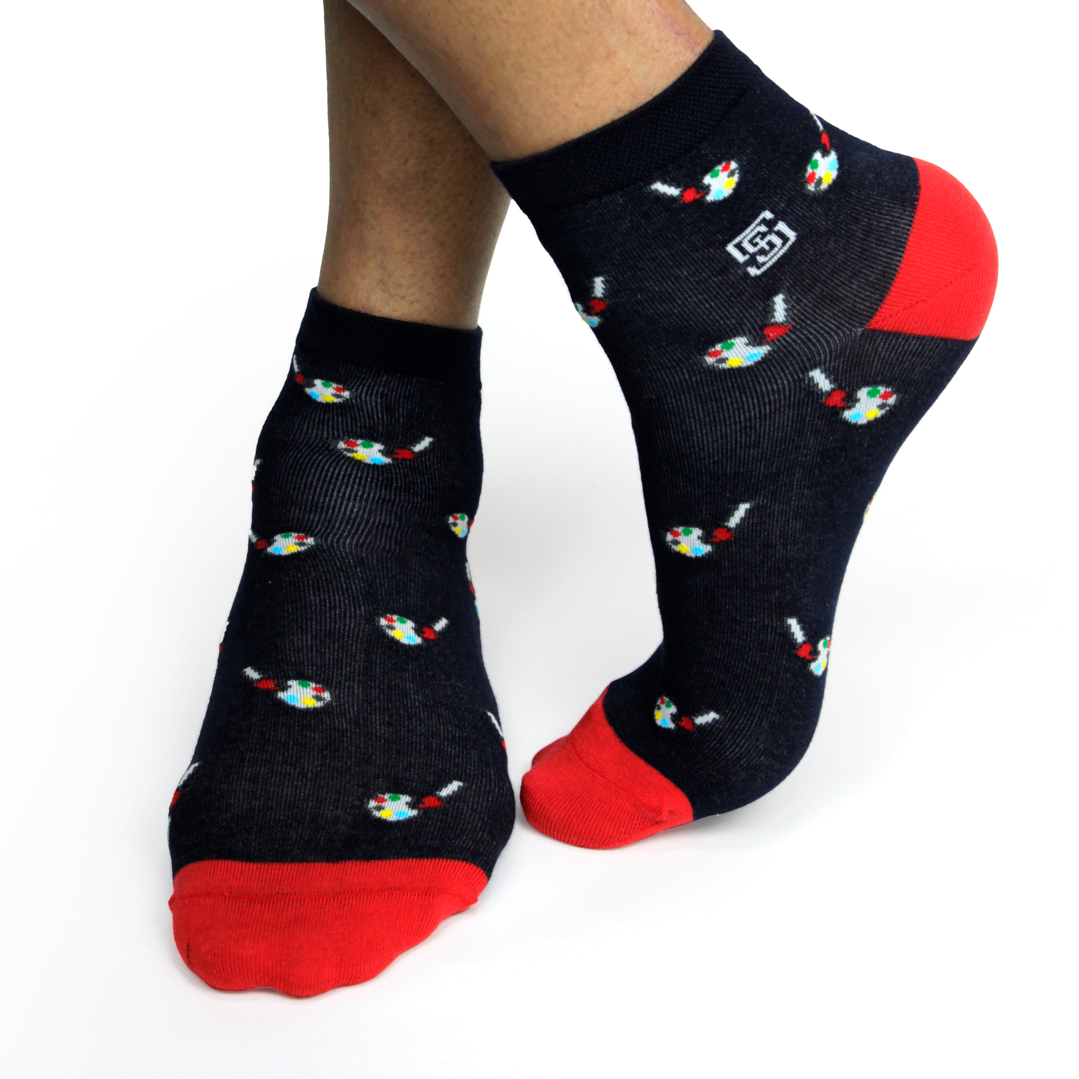 Design Artisanal Palette Ankle Socks-Multicolor Pack of 1