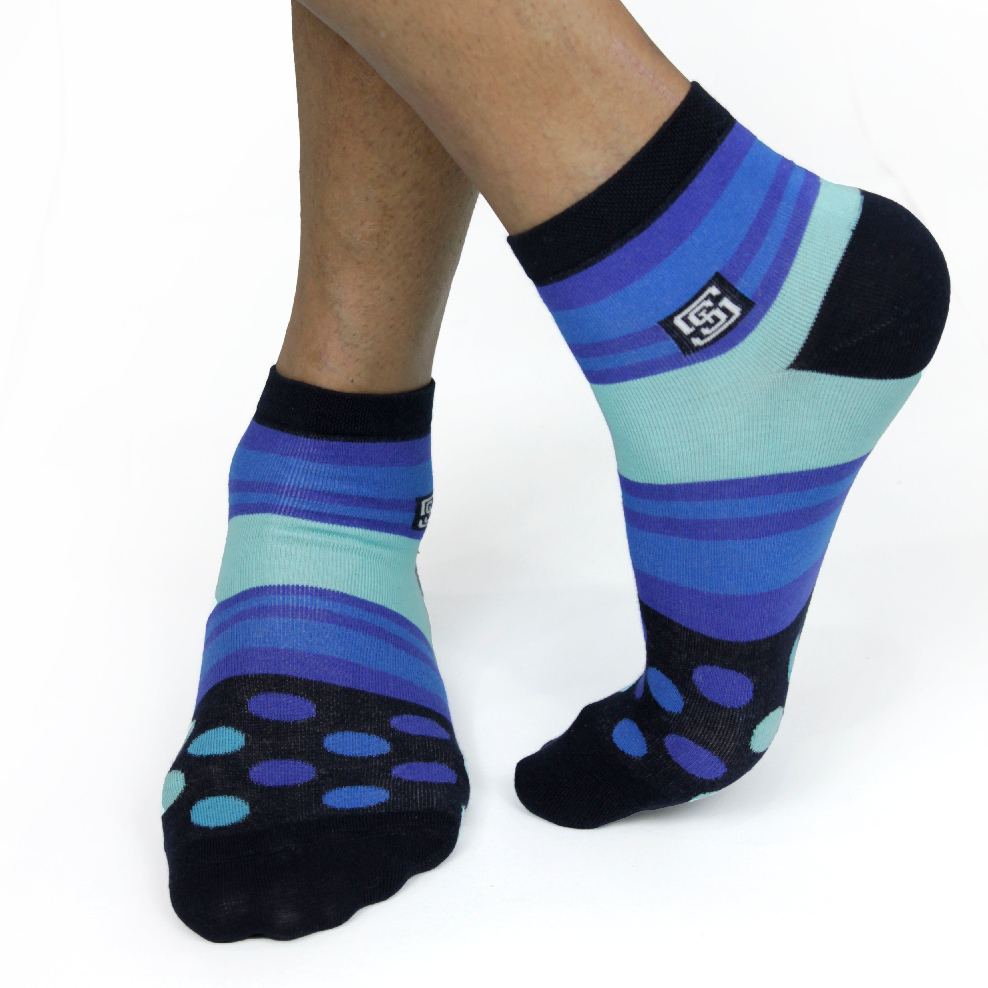 Design Polka Dot Ankle Socks-Blue Pack of 1