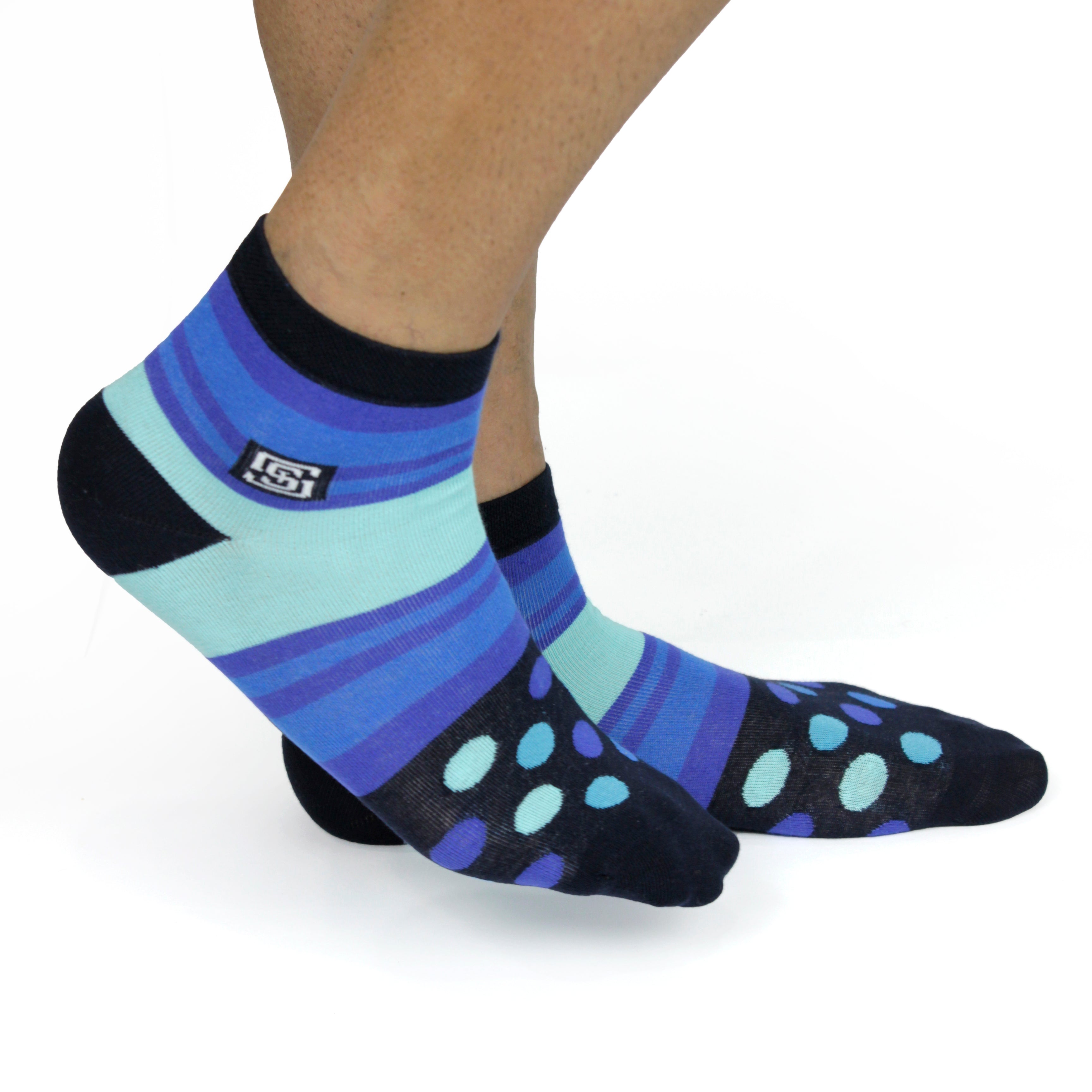 Design Polka Dot Ankle Socks-Blue Pack of 1