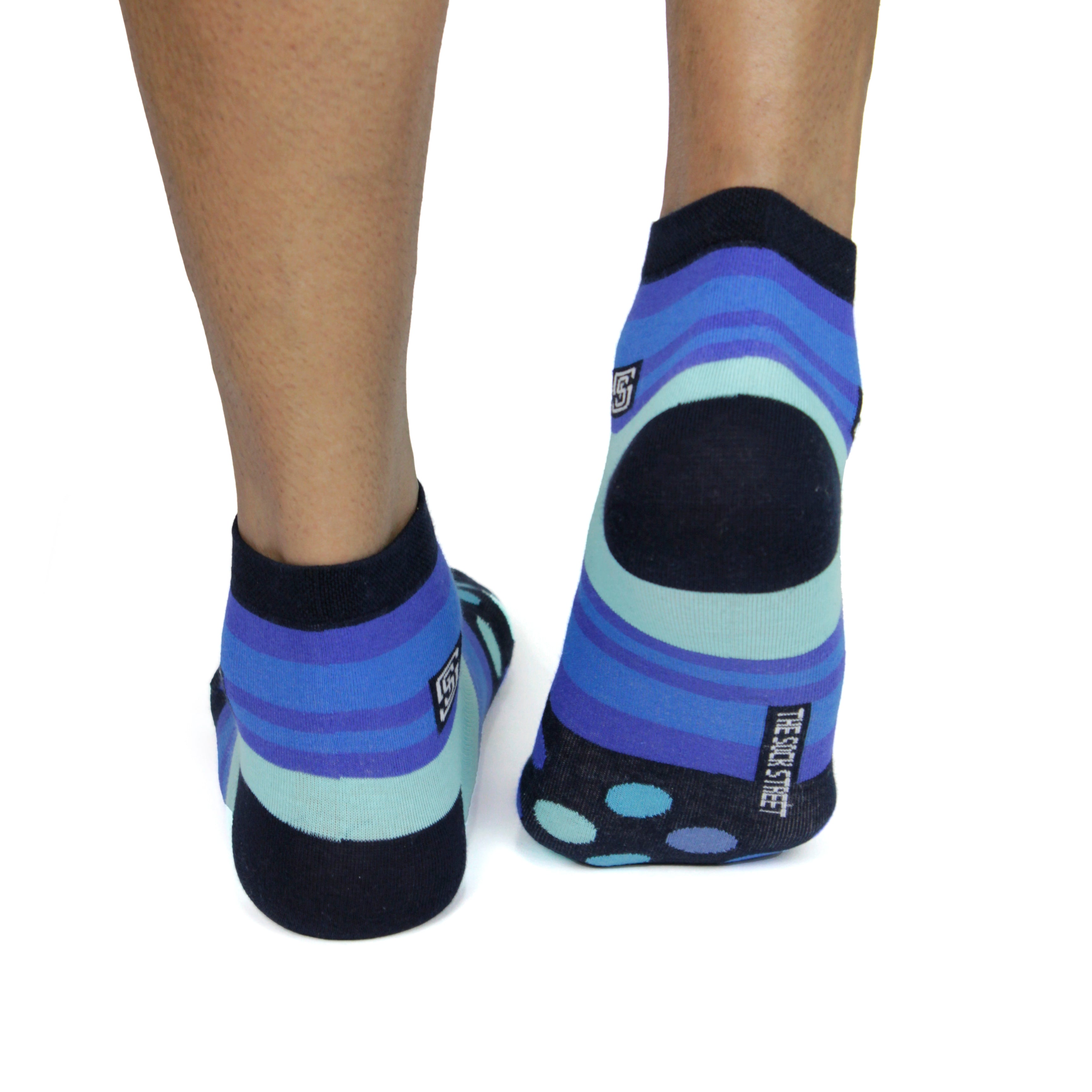 Design Polka Dot Ankle Socks-Blue Pack of 1