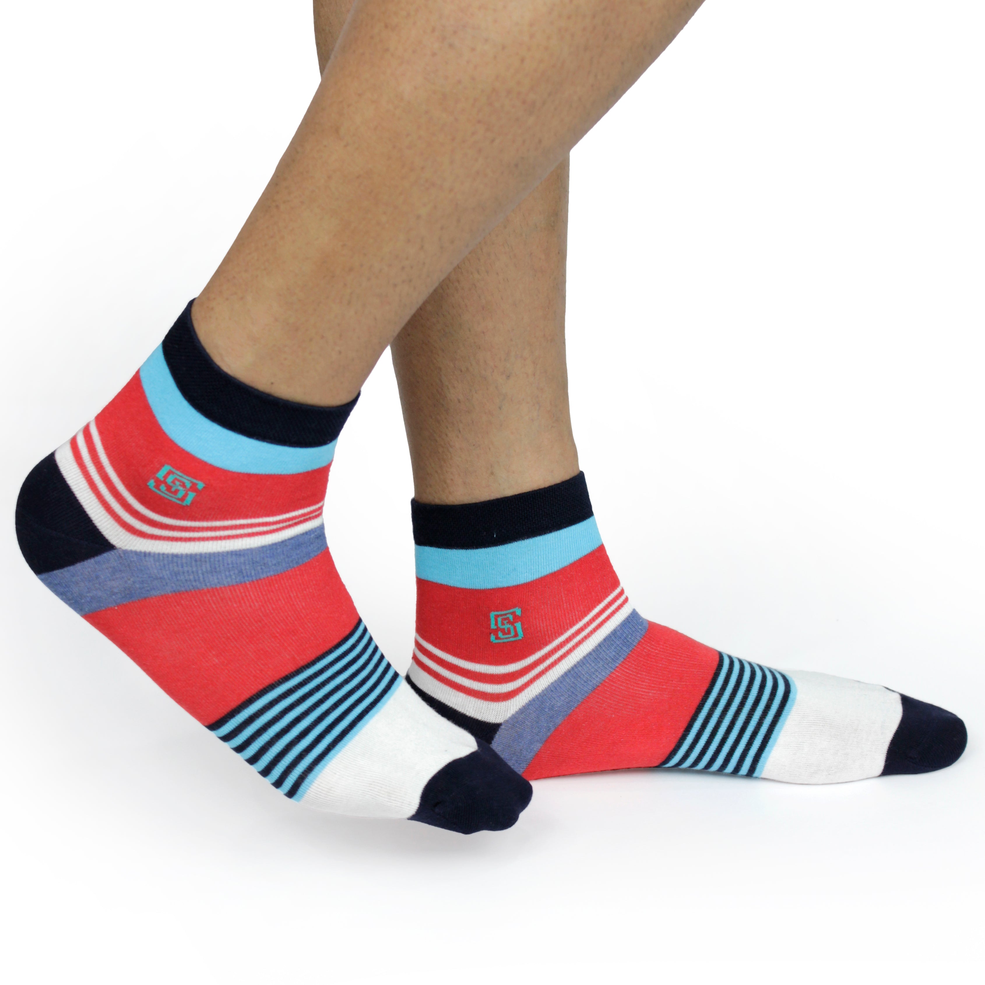 Design Stripe Ultra-Smooth Ankle Socks (1 Pairs)