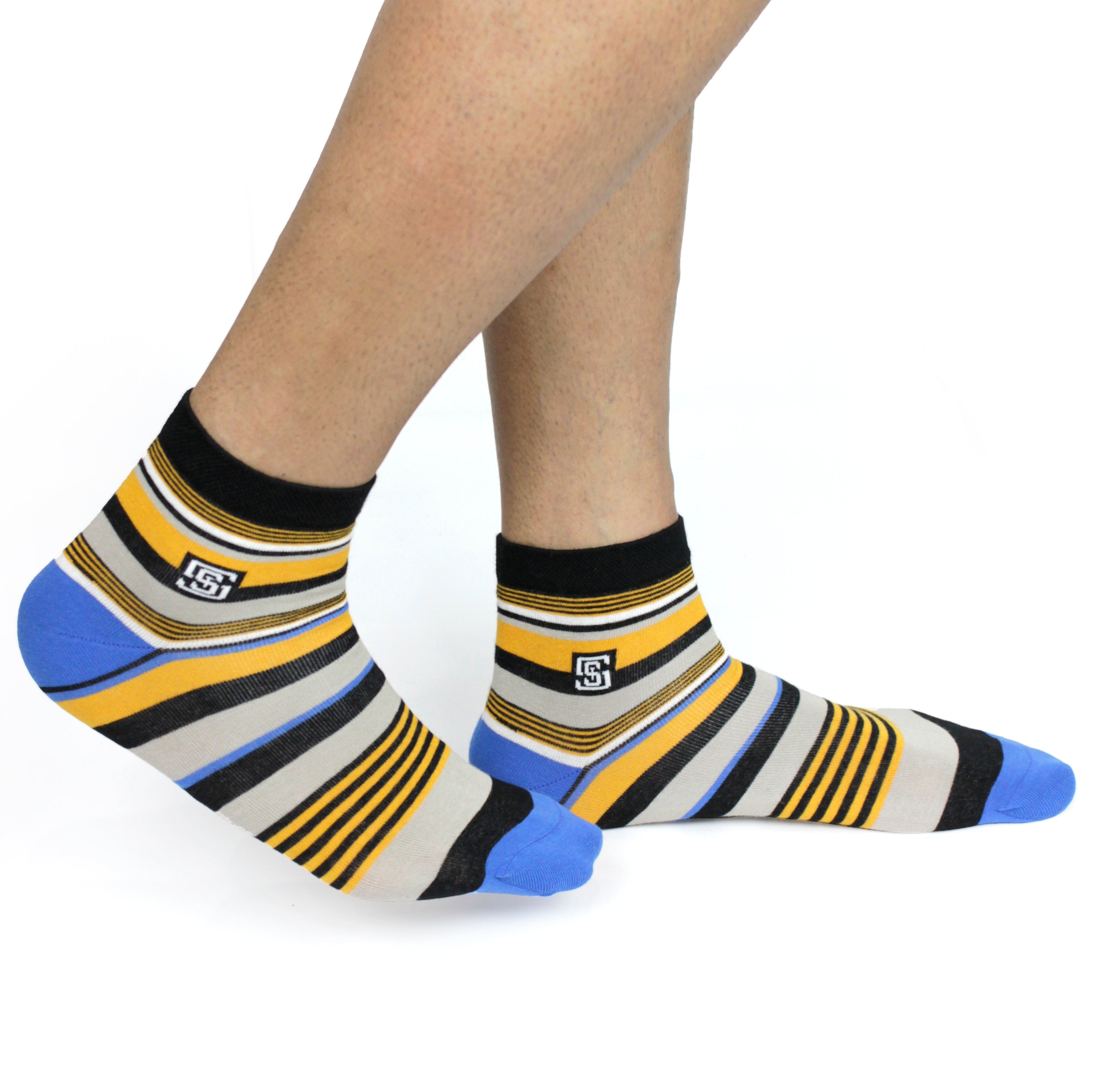 Design Stripe Ultra-Smooth Ankle Socks (1 Pairs)