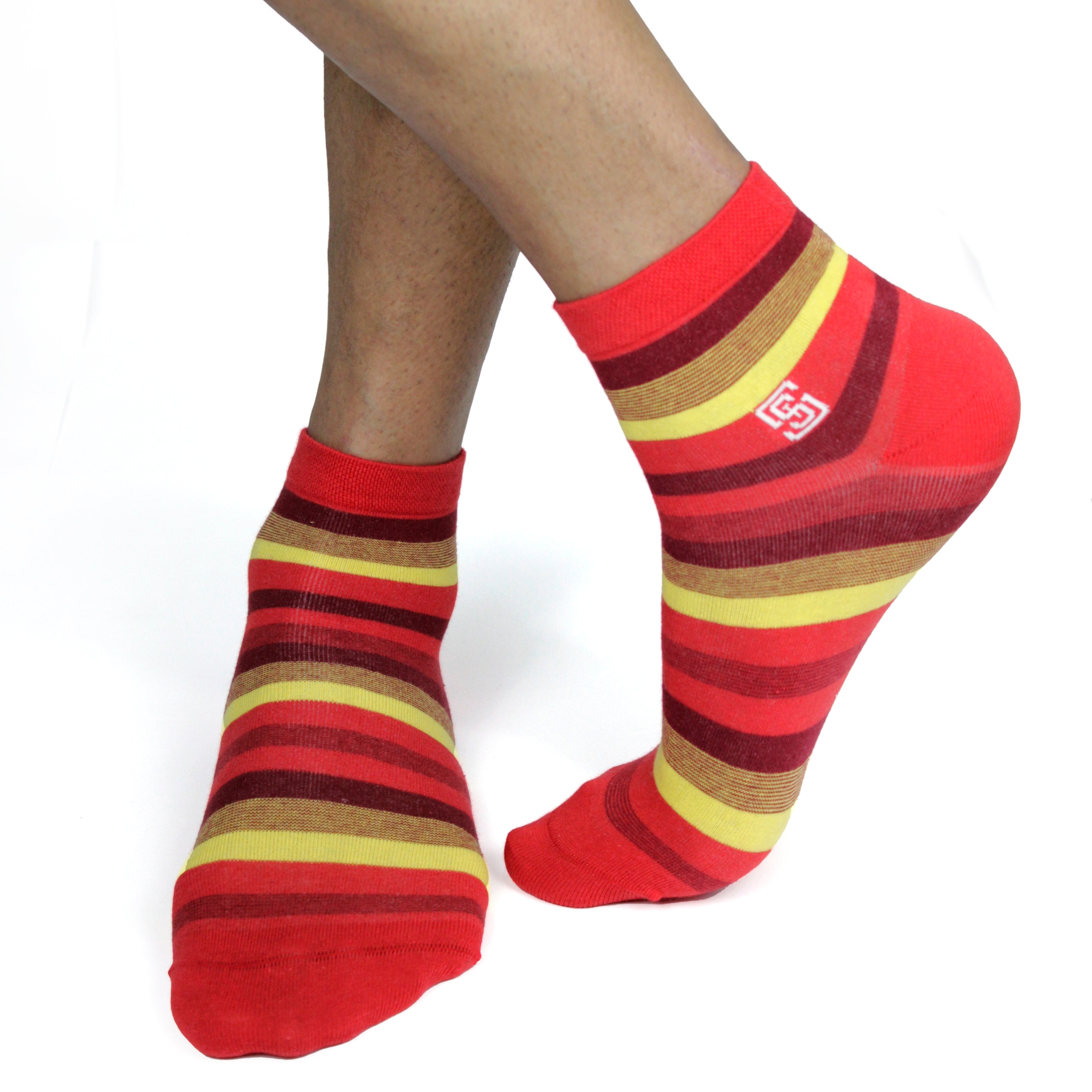 Design Dazzler 
 Ankle Socks-Red Pack of 1
