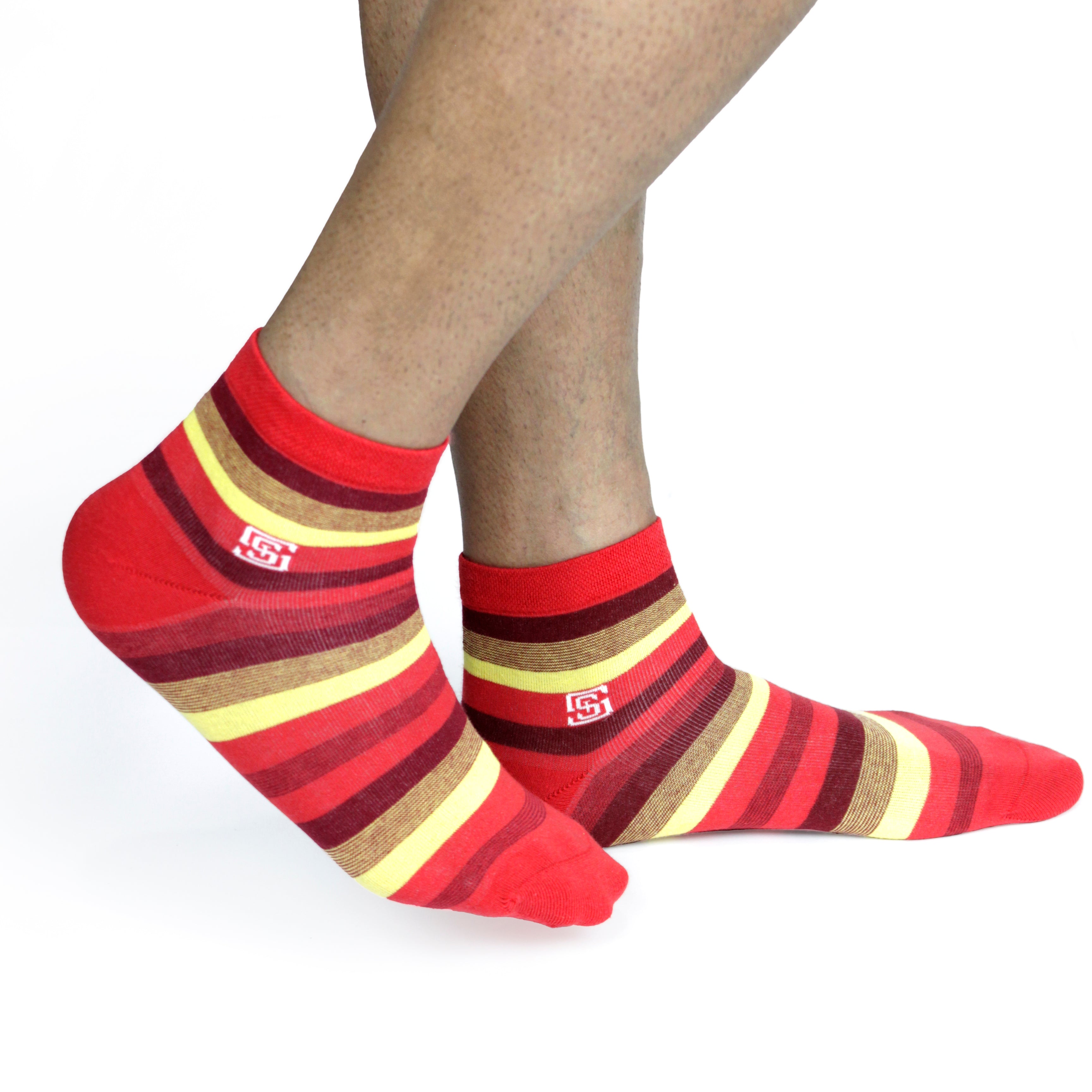Design Dazzler 
 Ankle Socks-Red Pack of 1