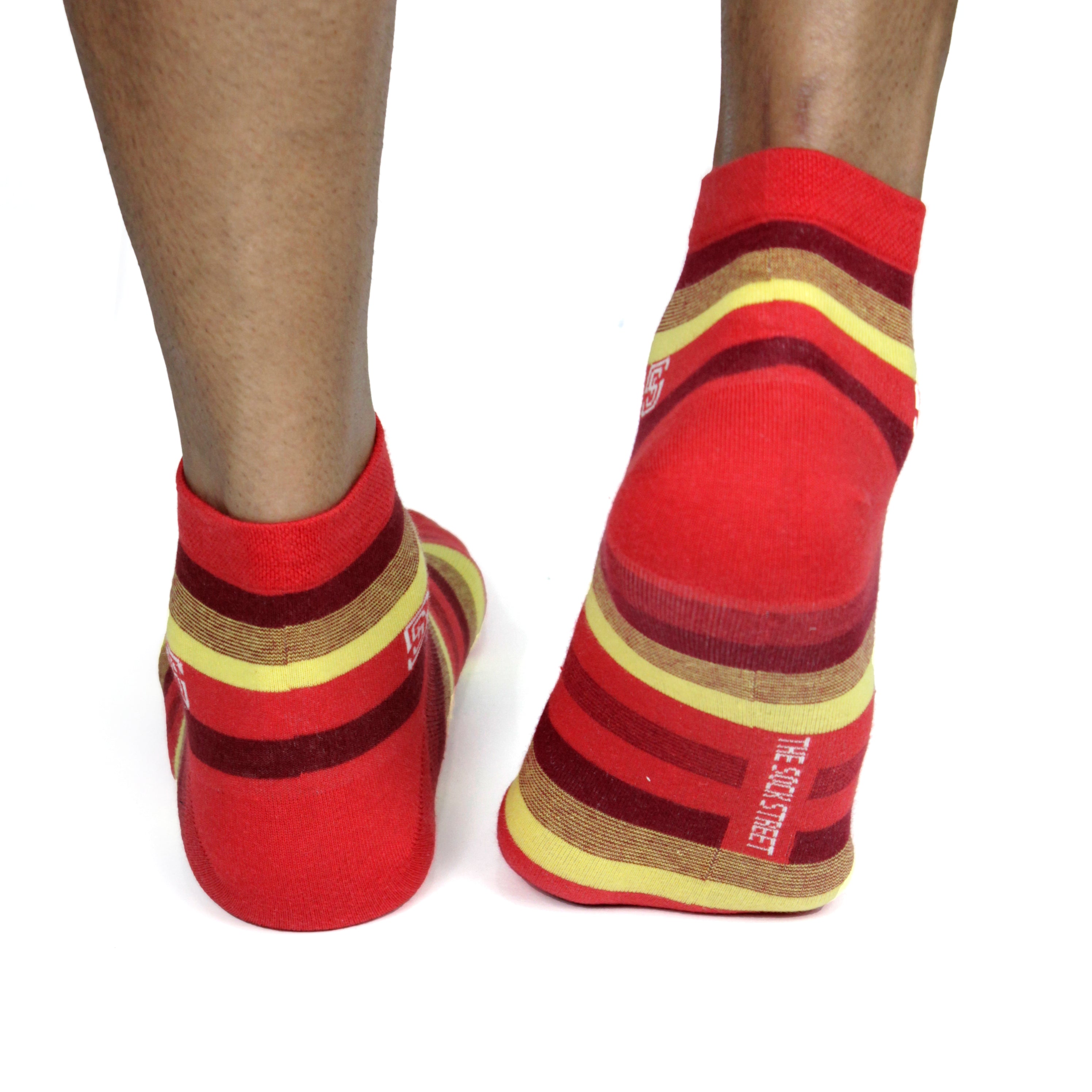 Design Dazzler 
 Ankle Socks-Red Pack of 1