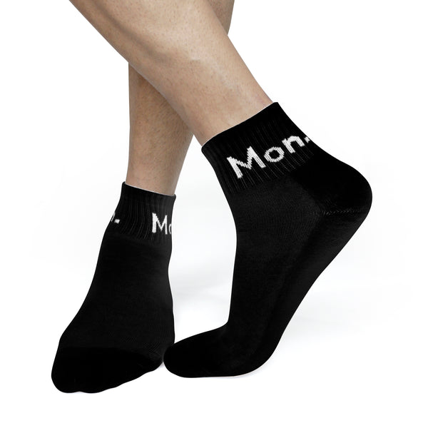 Weekly Ankle Socks- Black (5 Pair)