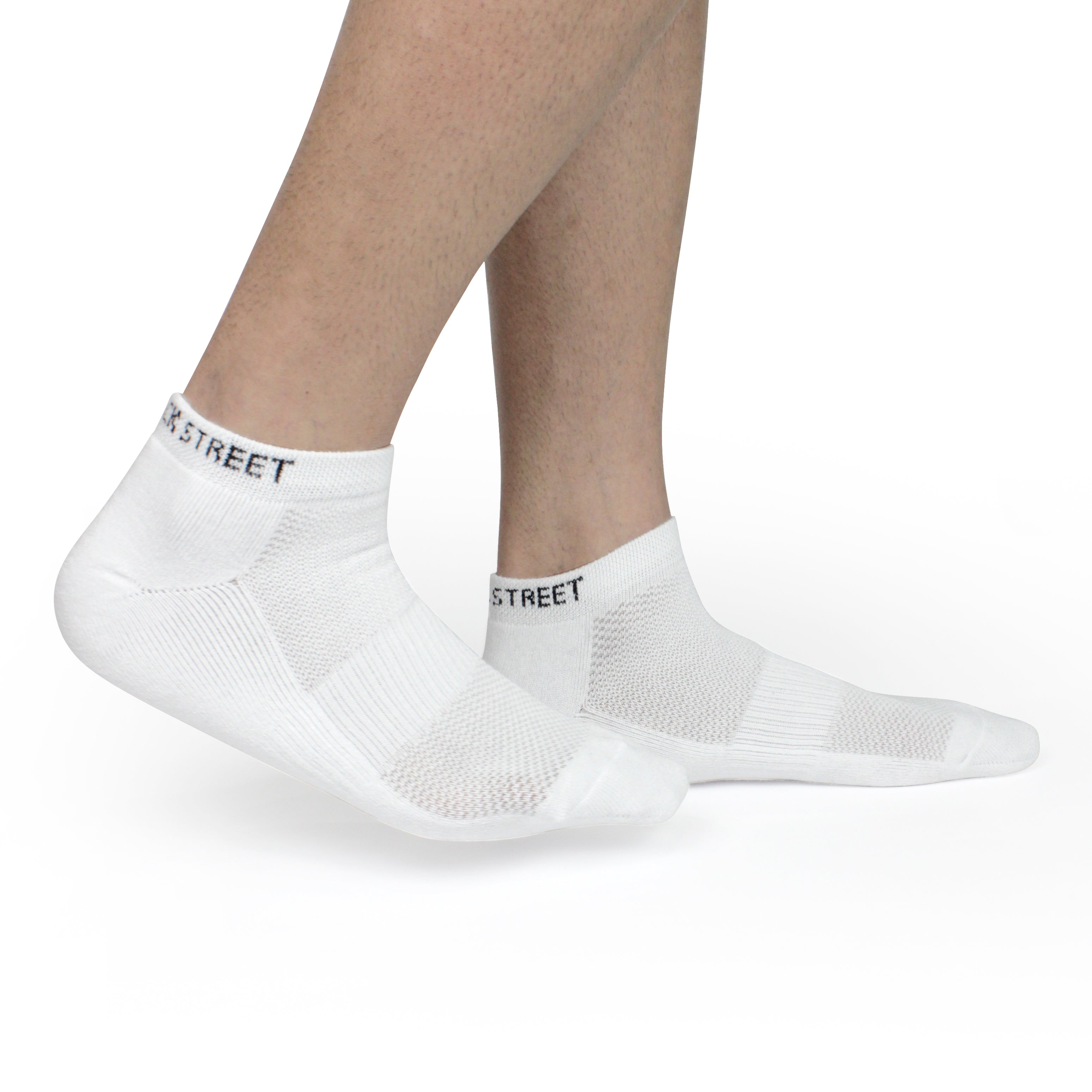 Sports Running Ankle Socks-All White Pack of 3