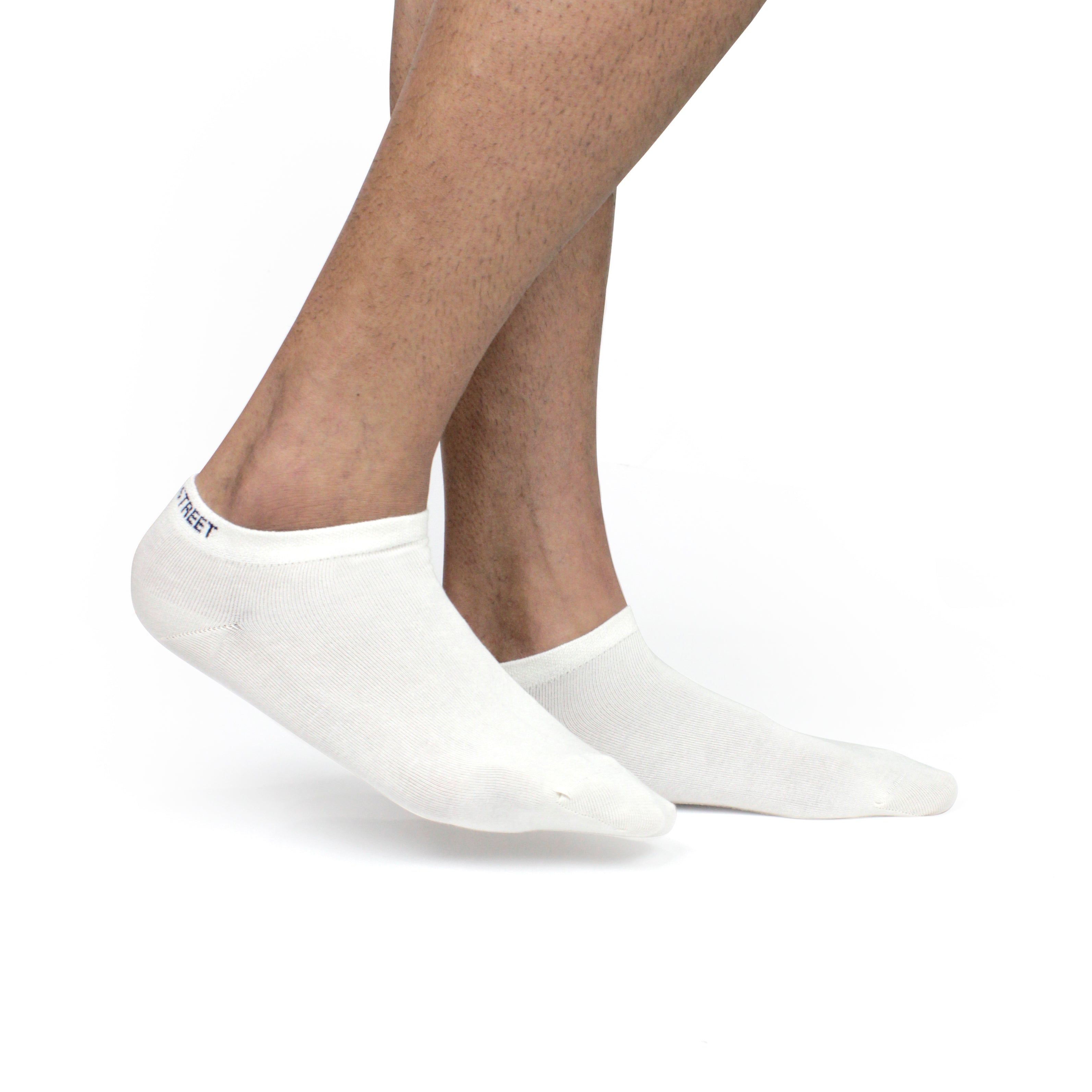 White ankle socks from The Sock Street, breathable combed cotton, durability for daily wear.