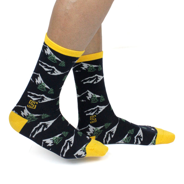 Happy Trails Trio Men Crew Socks- (3 Pair)