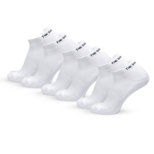 Bamboo Low Ankle Socks- White (3 Pair)