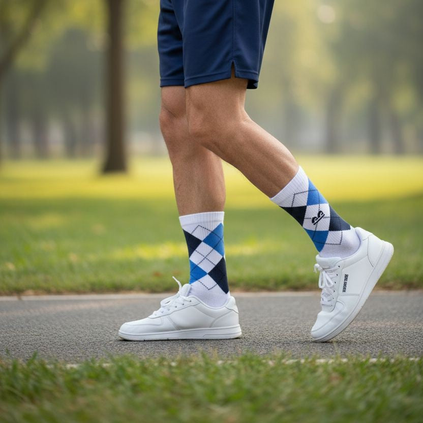 Design Everyday Crew Socks-Vintage Argyle Pack of 3
