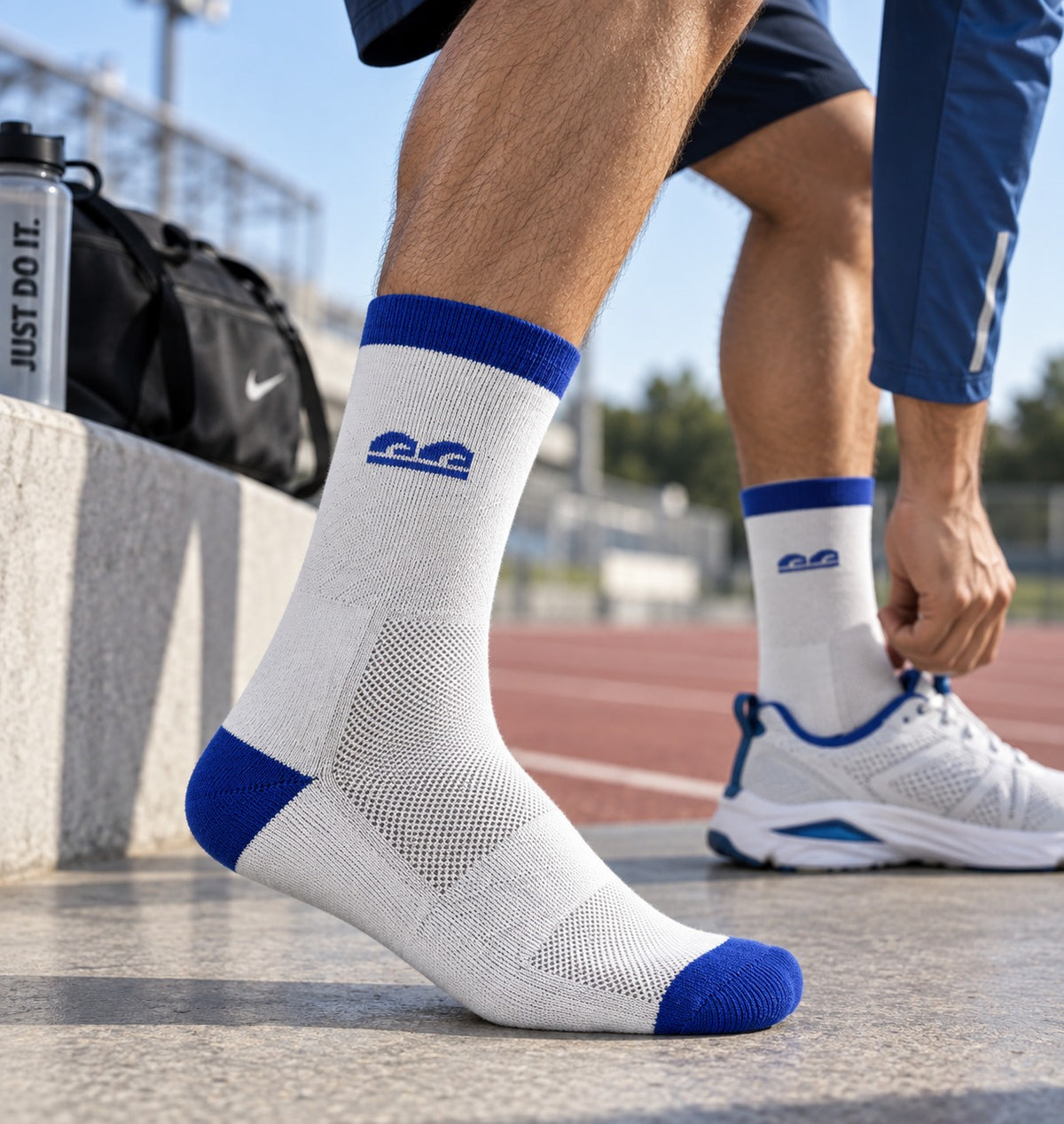 Street Grid Crew Socks-Pack of 6