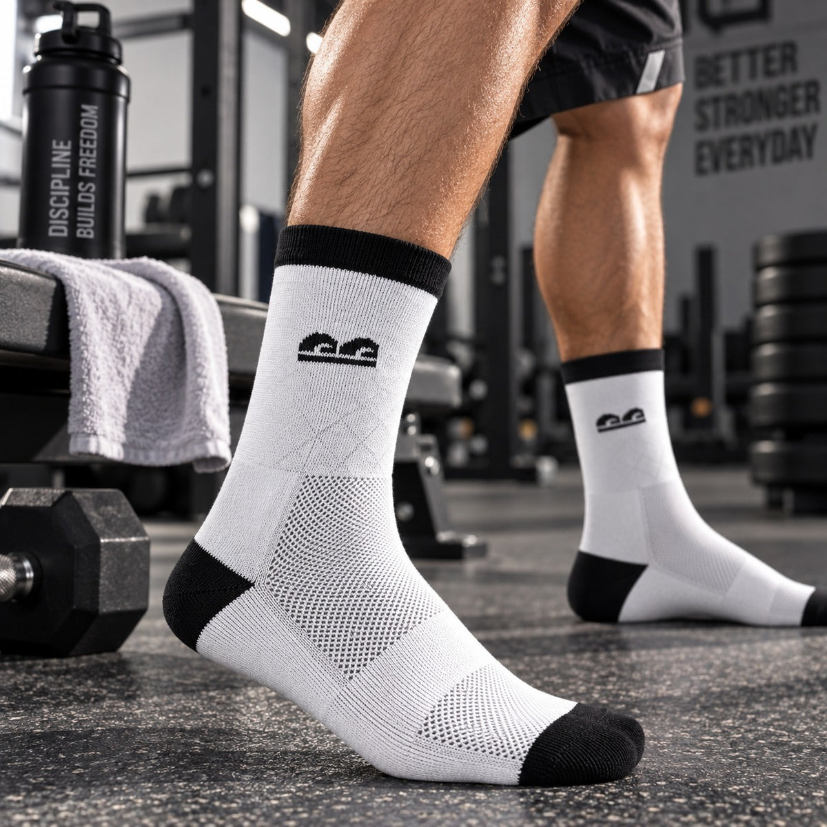 Street Grid Crew Socks-Pack of 6